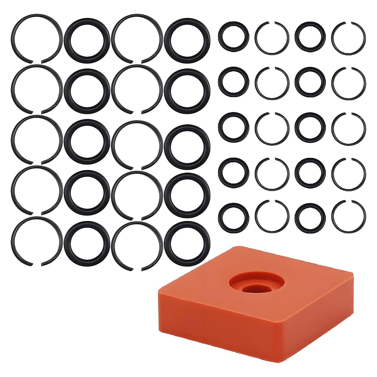 Kit de Anillos de Retención Milwaukee 3/8" y 1/2" 20 Piezas