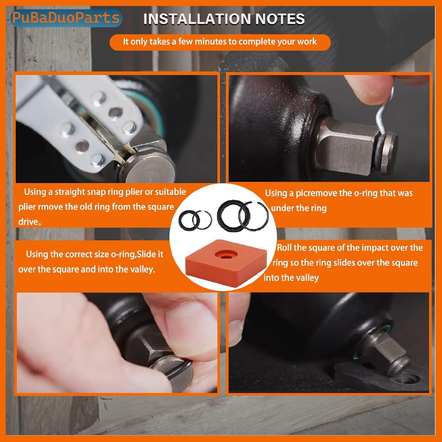 Kit de Anillos de Retención Milwaukee 3/8" y 1/2" 20 Piezas