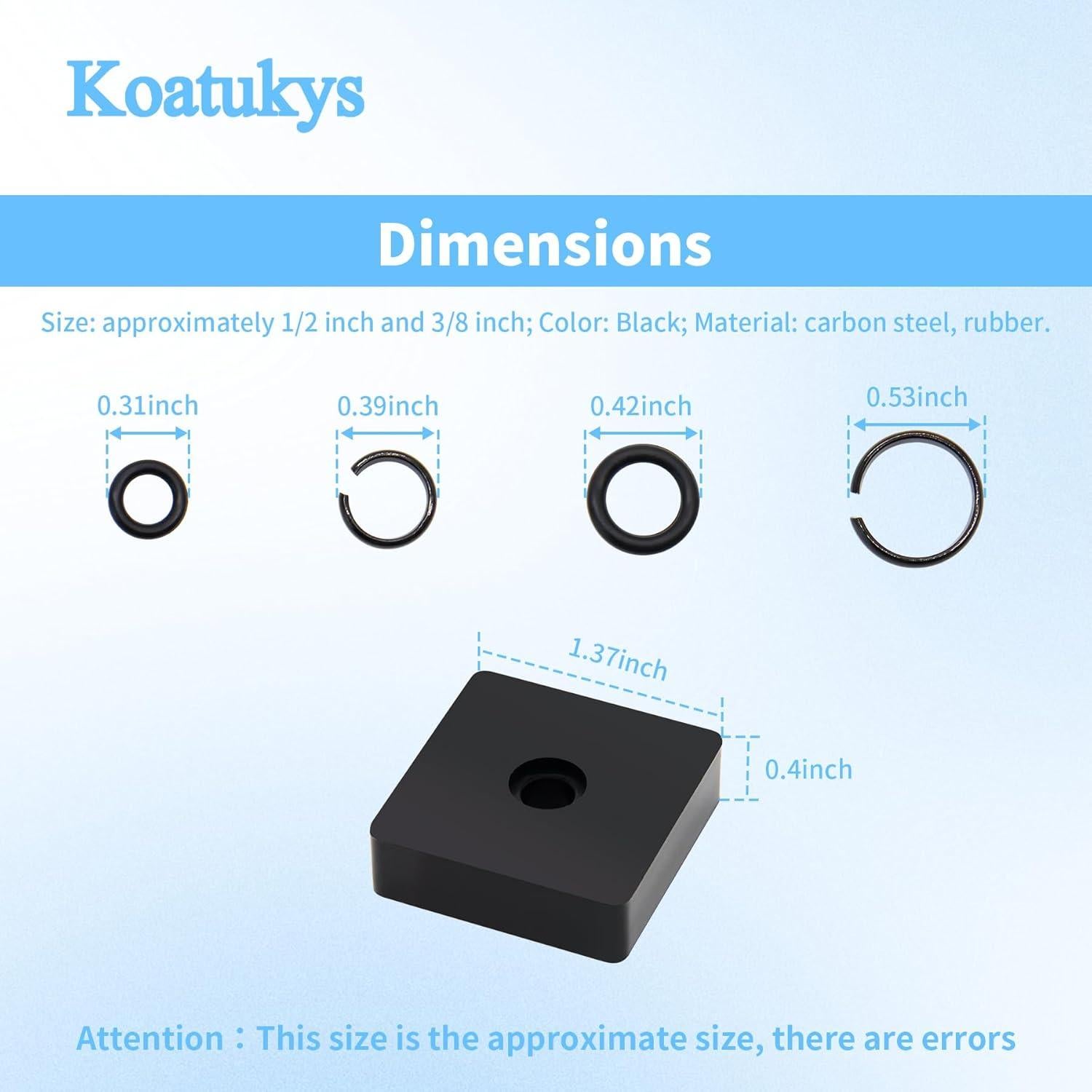 6 Juegos Anillos de Retención Koatukys 3/8" y 1/2" Neumática