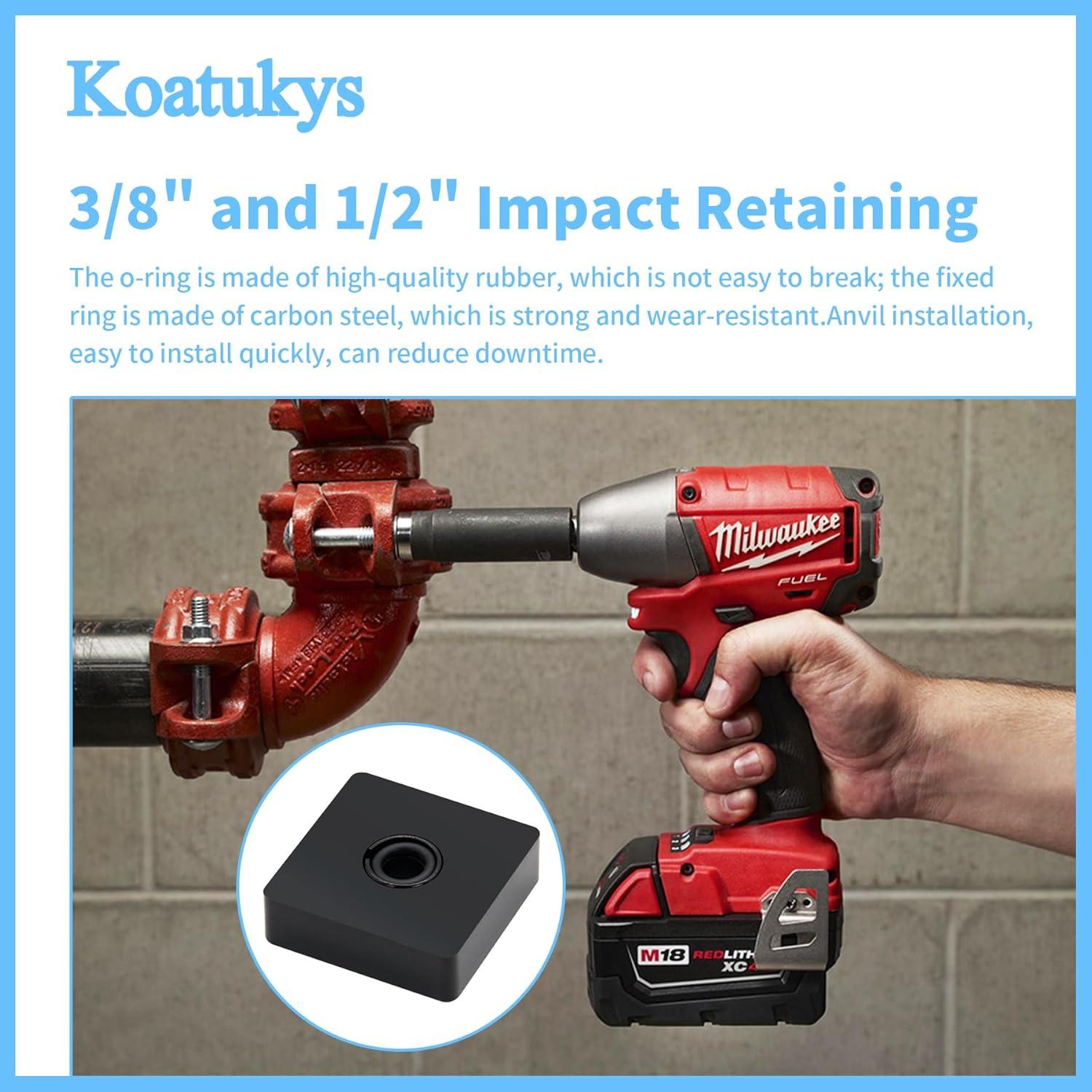 6 Juegos Anillos de Retención Koatukys 3/8" y 1/2" Neumática