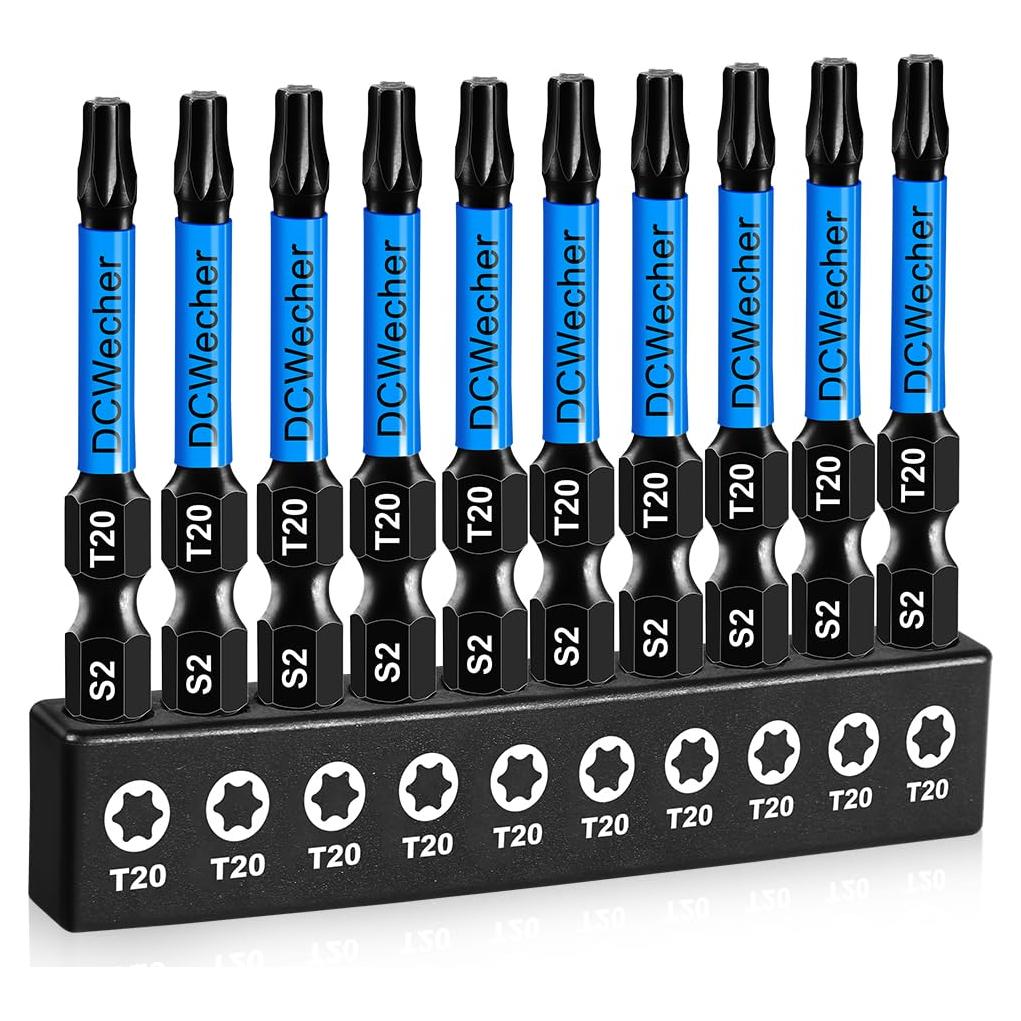 Paquete 10 Puntas Torx T20 5,08 cm Acero S2 Magnéticas