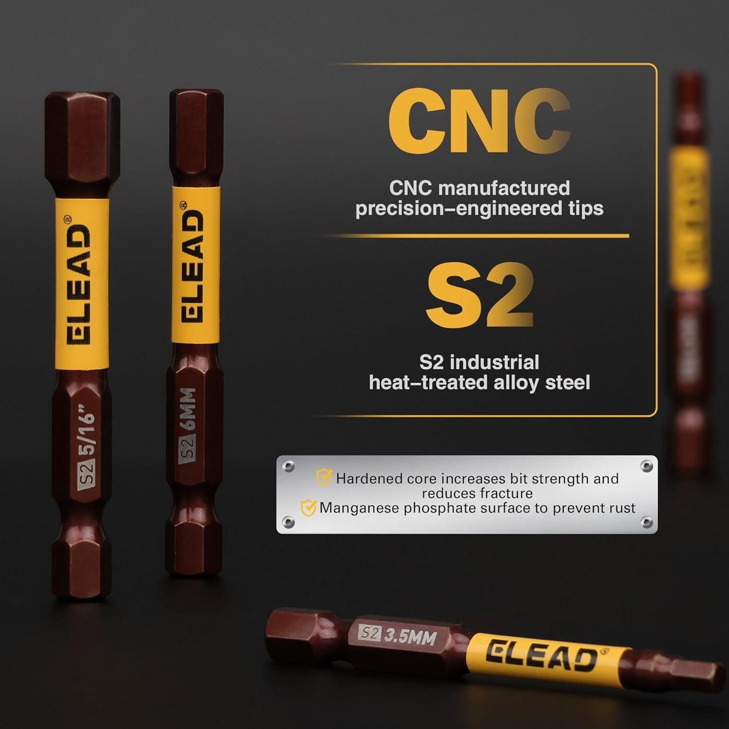 Juego de Brocas Hexagonales Allen ELEAD 21PCS Métrico y SAE