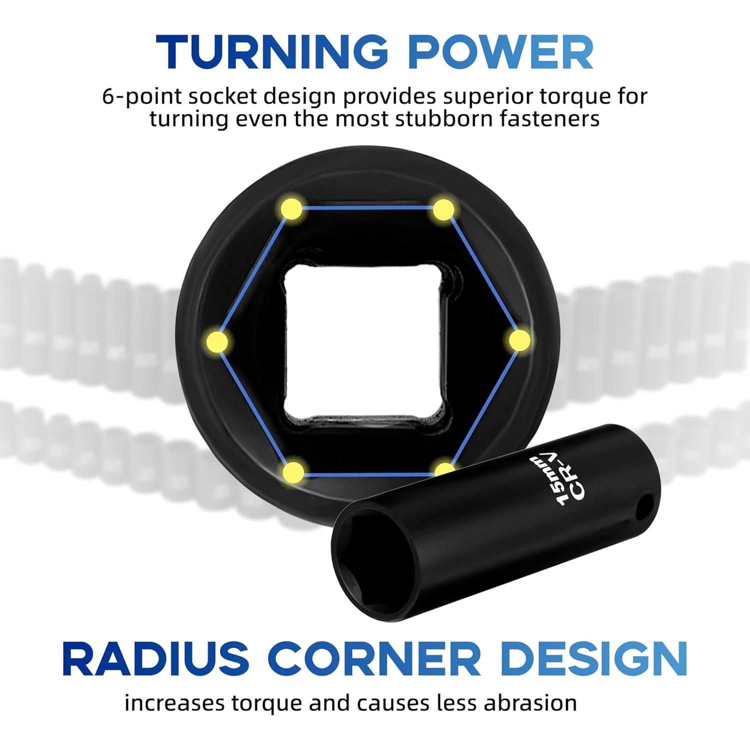 Juego de Llaves de 50 Piezas Reniteco 3/8" Métrico y SAE