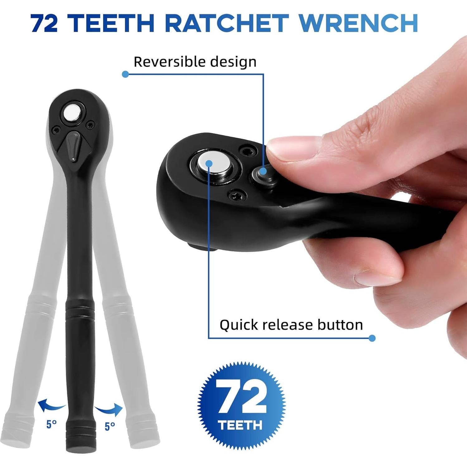 Juego de Llaves de 50 Piezas Reniteco 3/8" Métrico y SAE