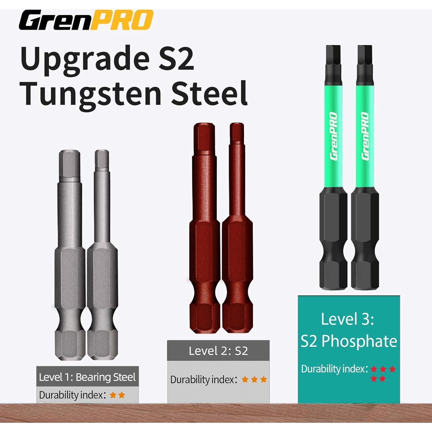 Juego de Puntas Torx 27pcs GRENPRO S2 para Taladro