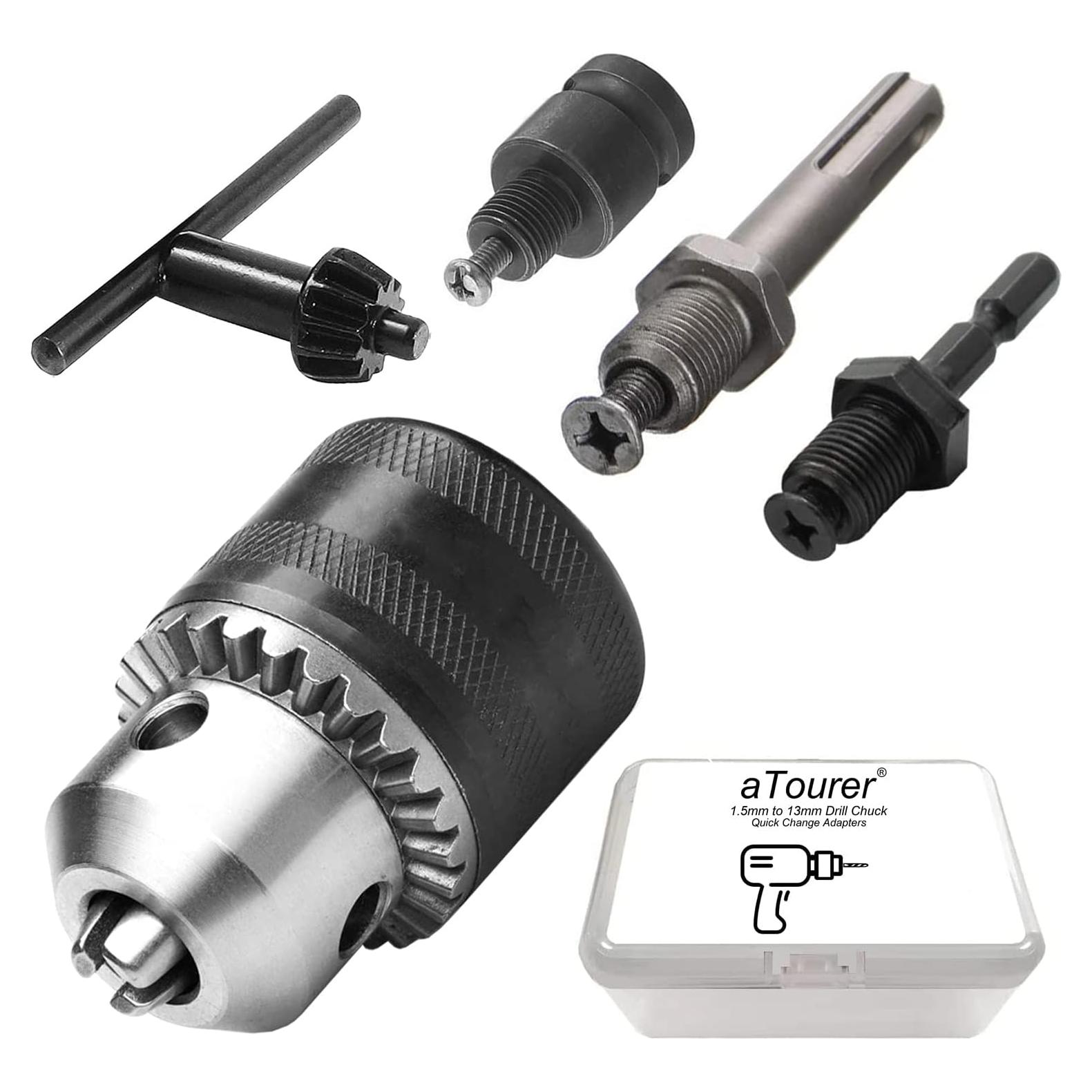 Mandril de Perforación aTourer con 3 Adaptadores Hex/SDS