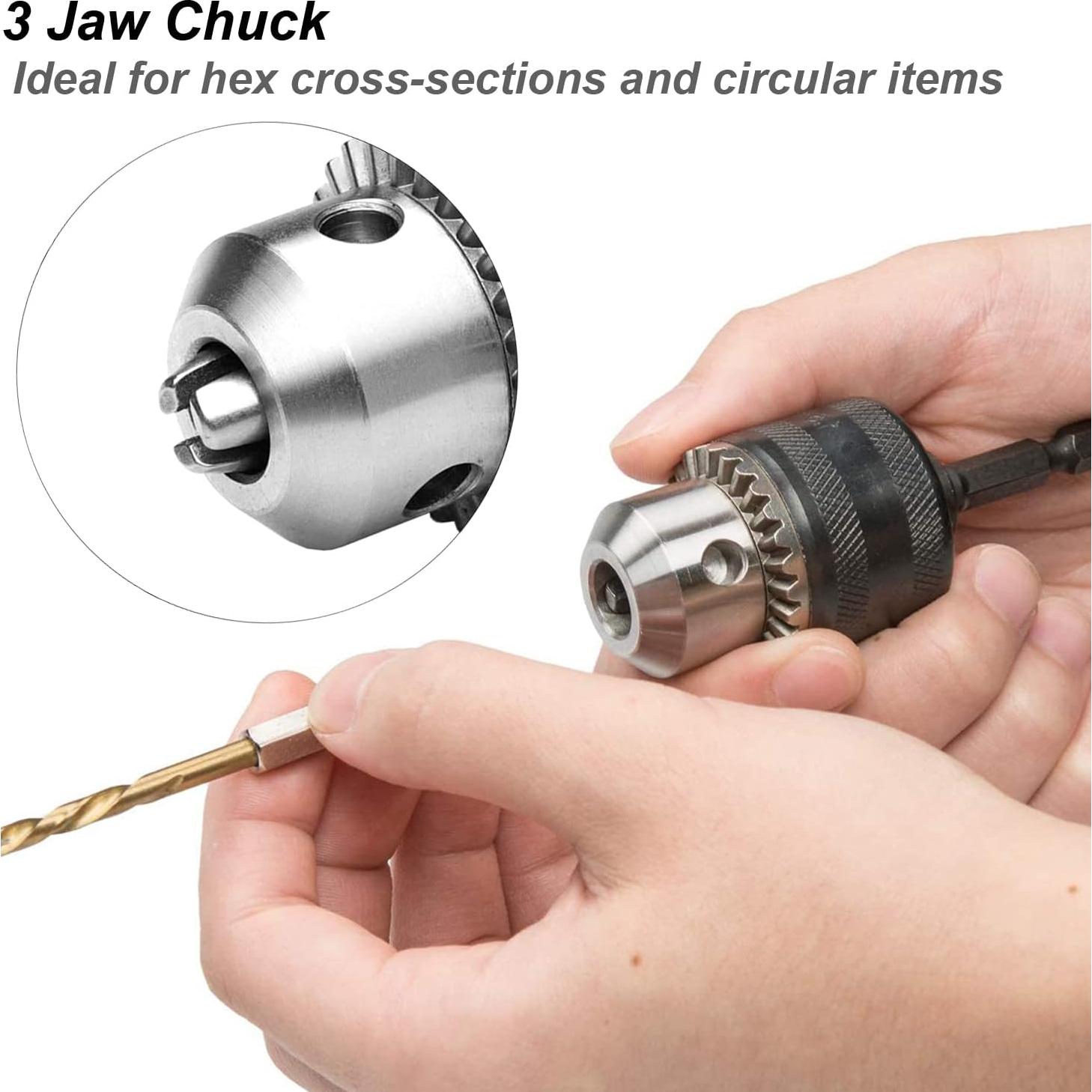 Mandril de Perforación aTourer con 3 Adaptadores Hex/SDS