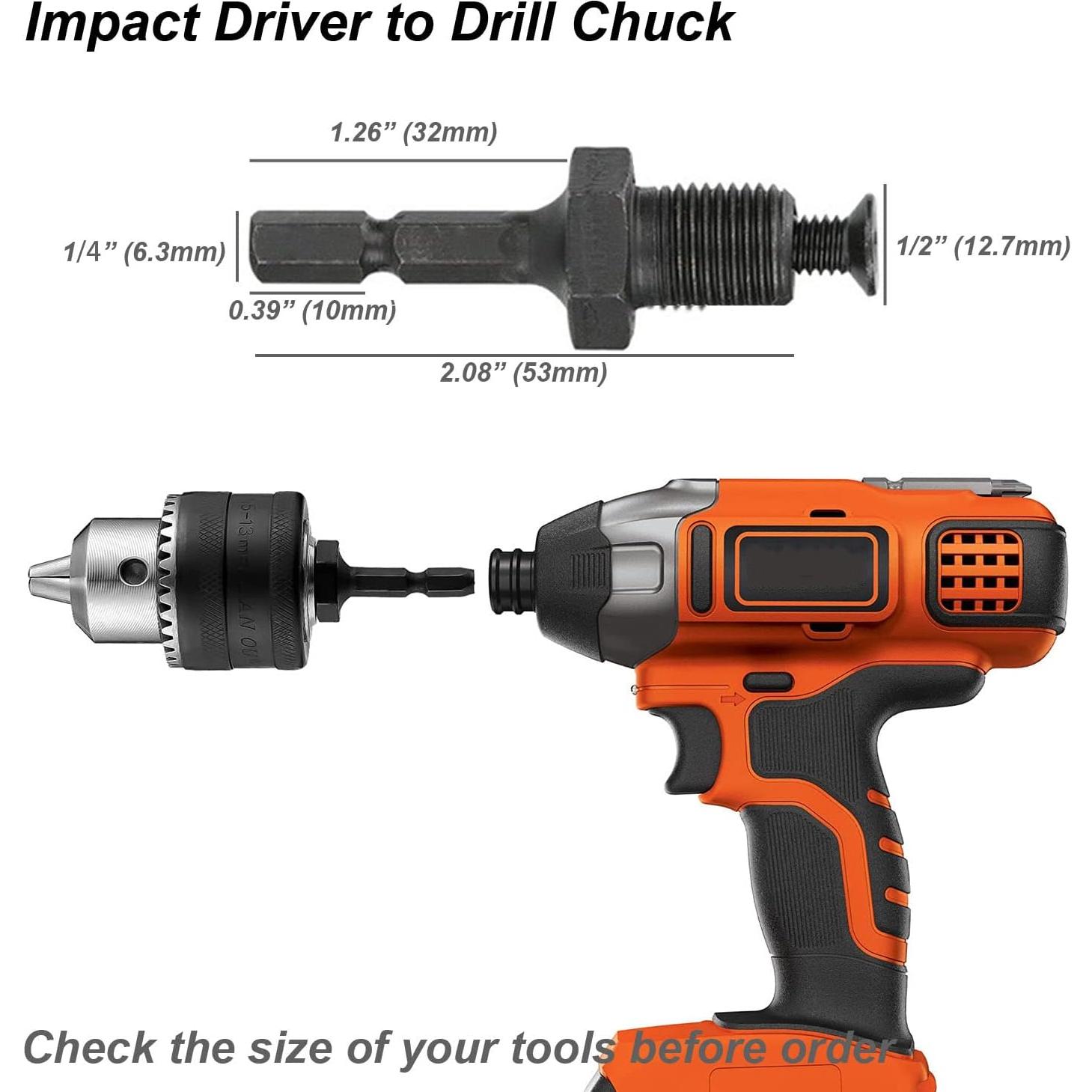 Mandril de Perforación aTourer con 3 Adaptadores Hex/SDS