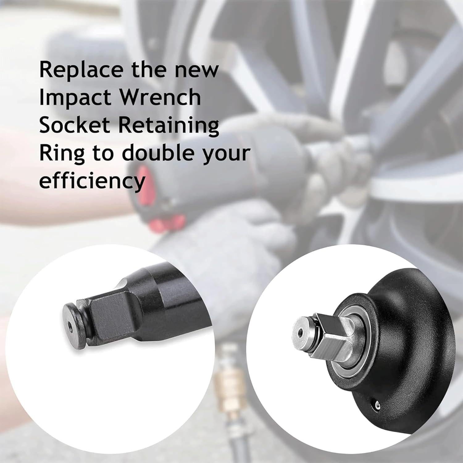 10 Anillos de Retención para Llave de Impacto 1/2" HB-Parts