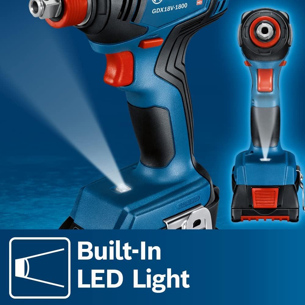 Conductor de Impacto Bosch GDX18V-1800 18V 1/4 y 1/2 Pulgadas