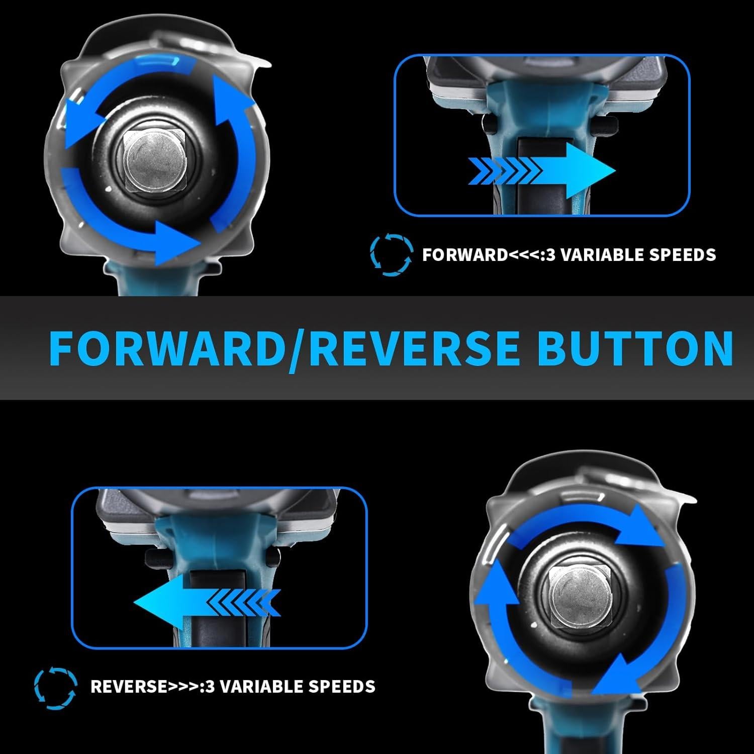 Llave de Impacto Inalámbrica JOVANT 20V 2000N.m 6 Velocidades
