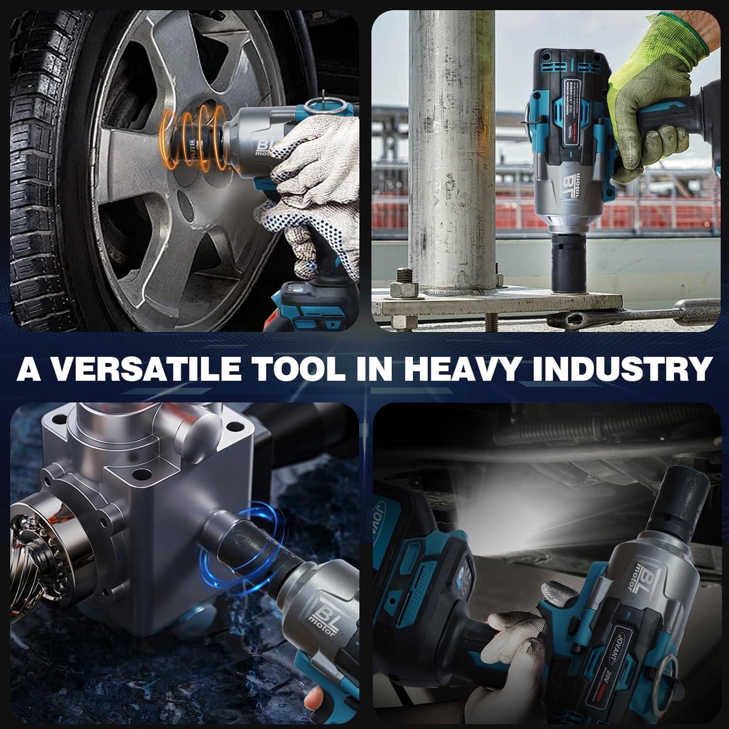 Llave de Impacto Inalámbrica JOVANT 20V 2000N.m 6 Velocidades