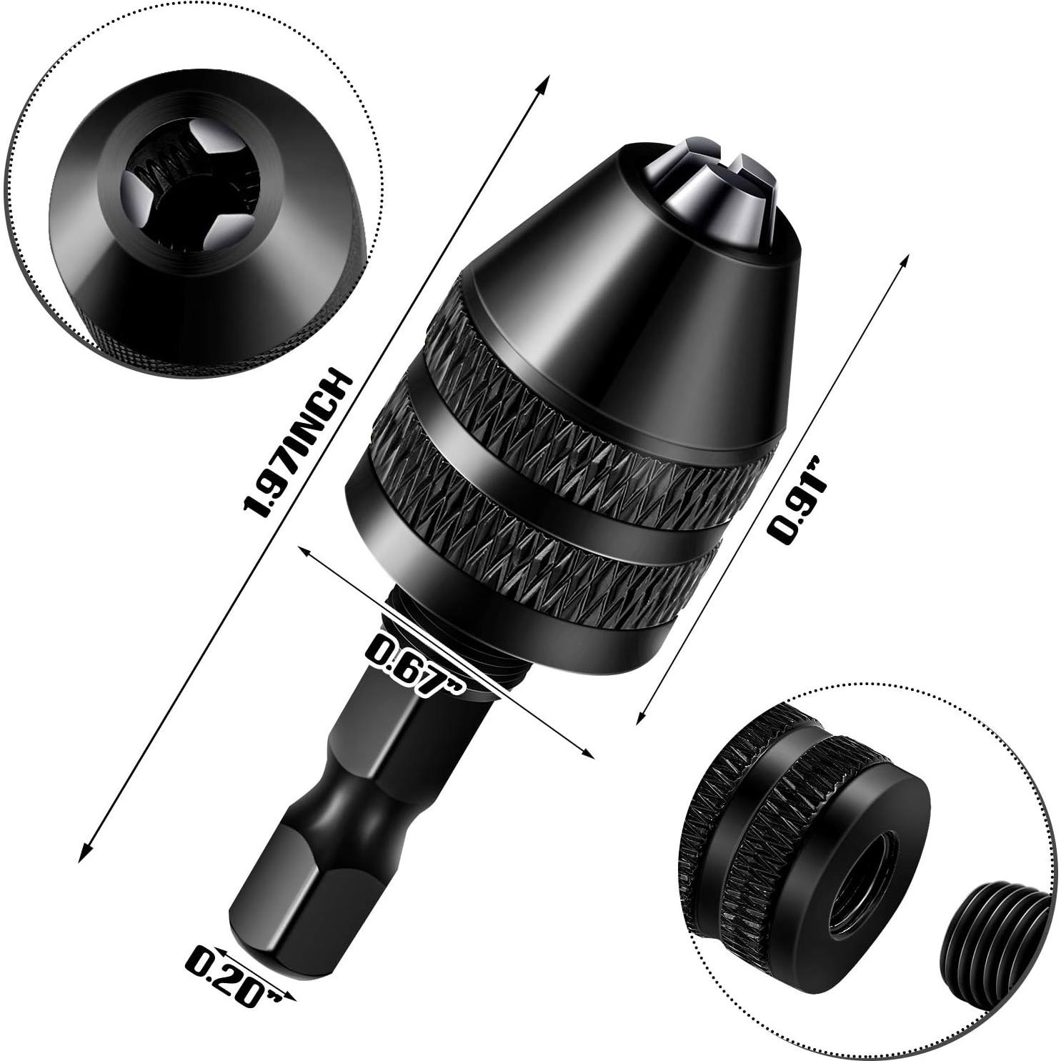 Adaptador de Broca Sin Llave Honoson 1/4" Hexagonal 2 Piezas