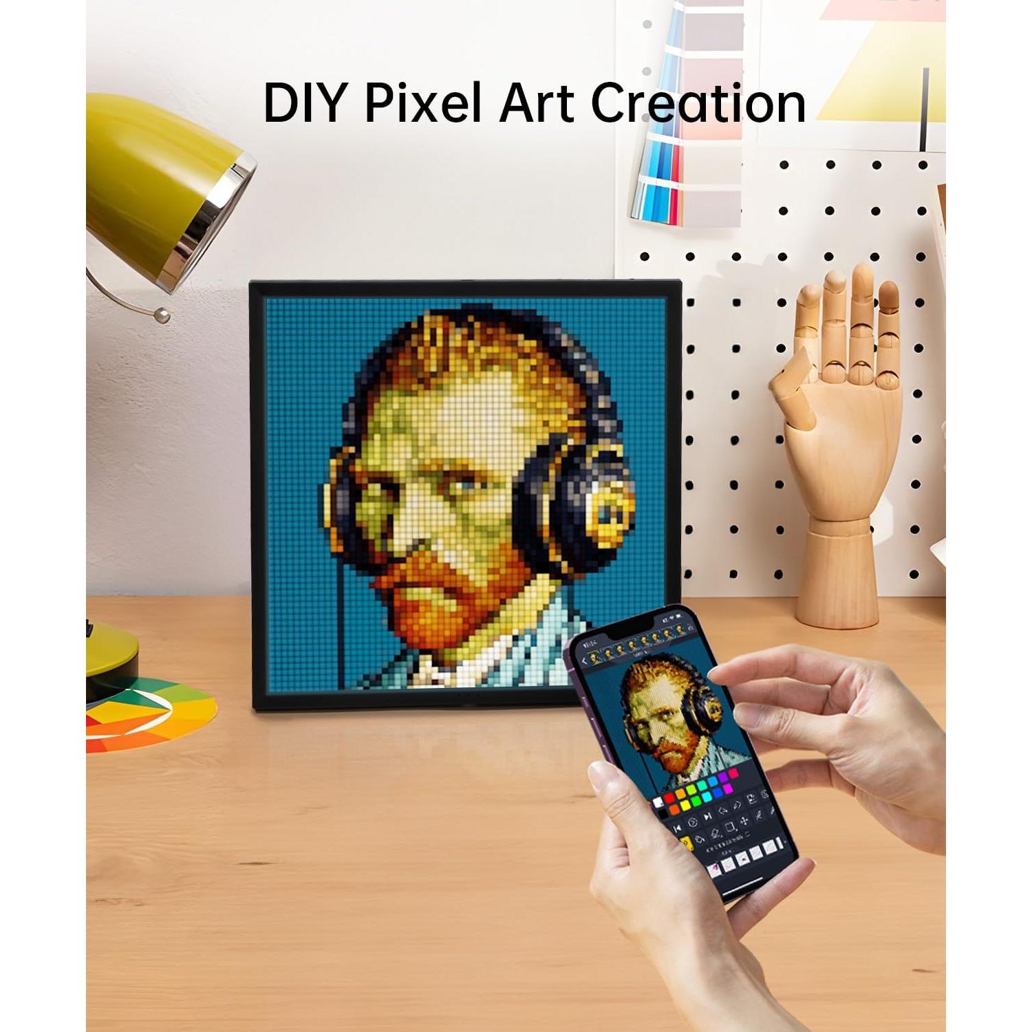 Divoom Pixoo-64 Marco Digital LED 64x64 WiFi Negro