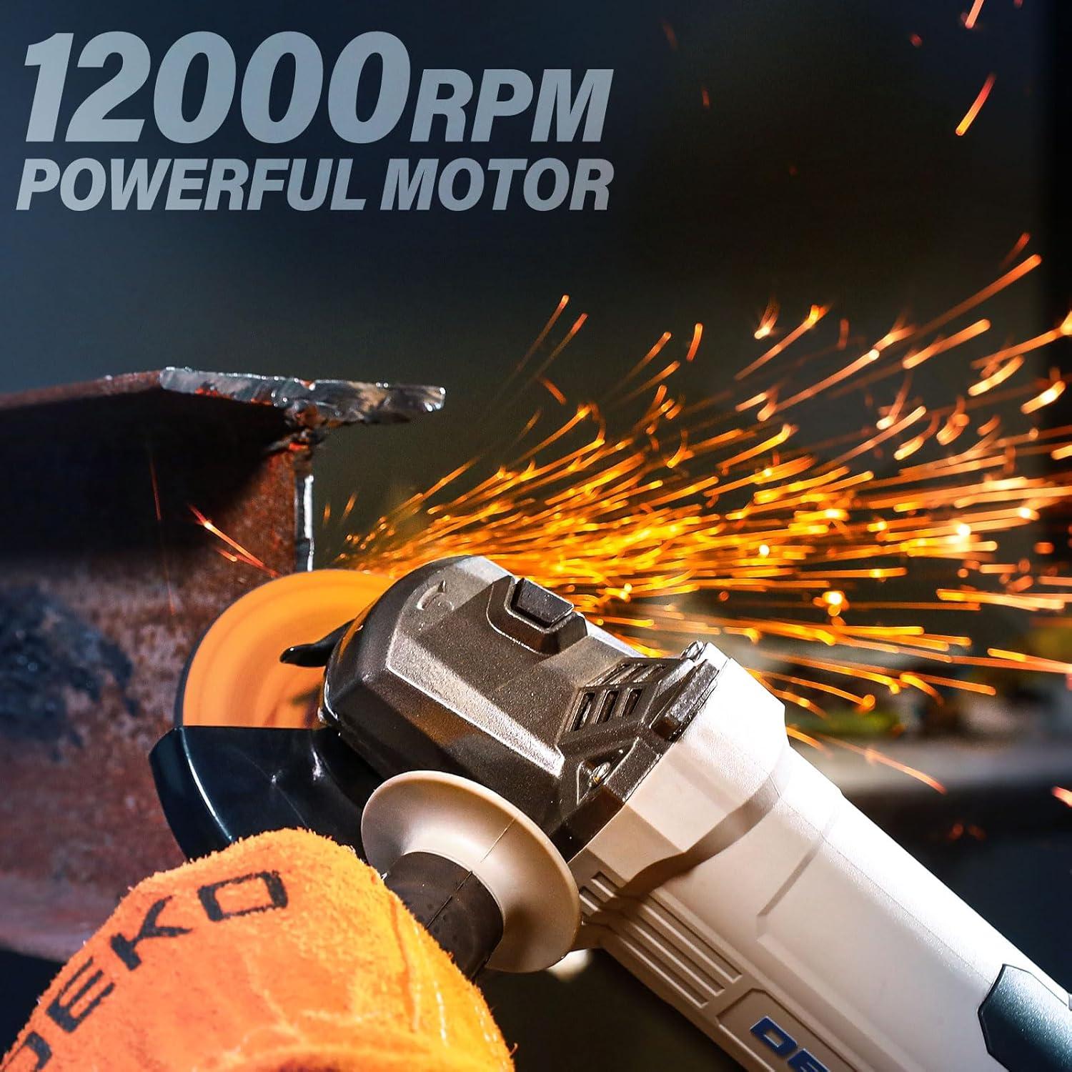 Amoladora Eléctrica DEKOPRO 115mm 7.5A con Estuche Duro