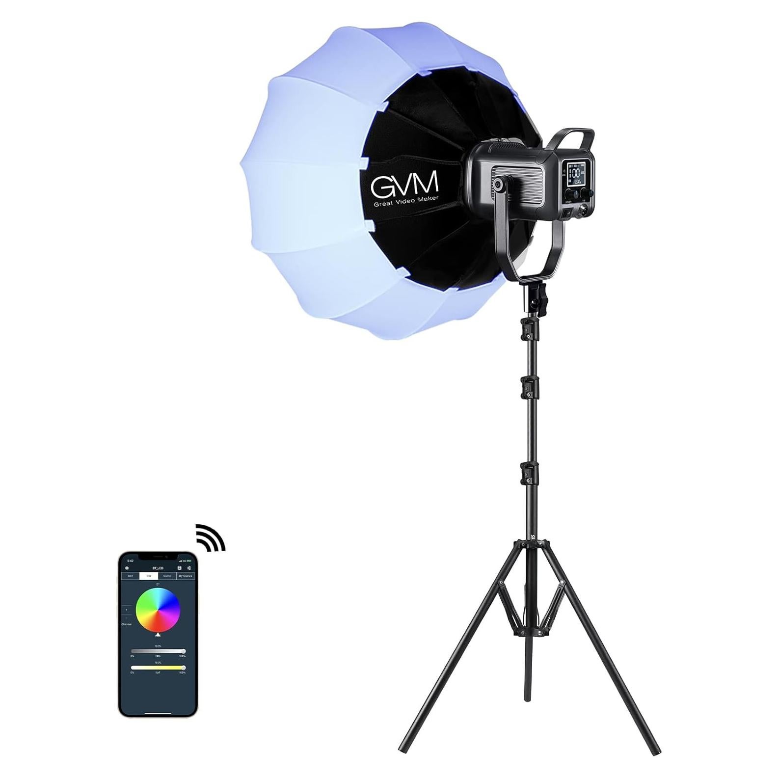 Kit de Luz de Video RGB GVM 150W Bi-Color 2700K-7500K