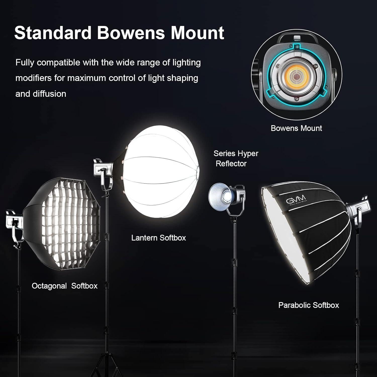 Kit de Luz de Video RGB GVM 150W Bi-Color 2700K-7500K