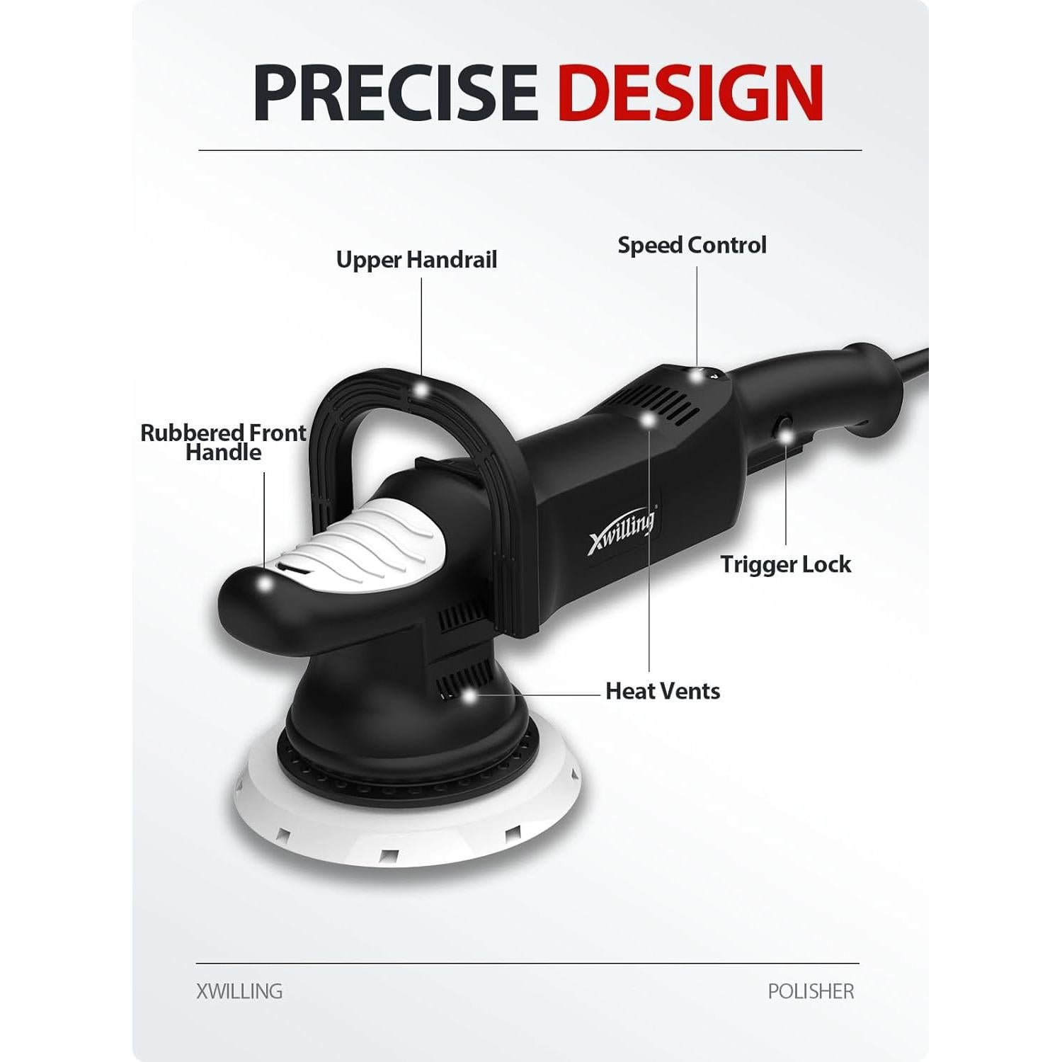 Pulidor Orbital XWILLING 21mm 900W 6 Velocidades Automotriz