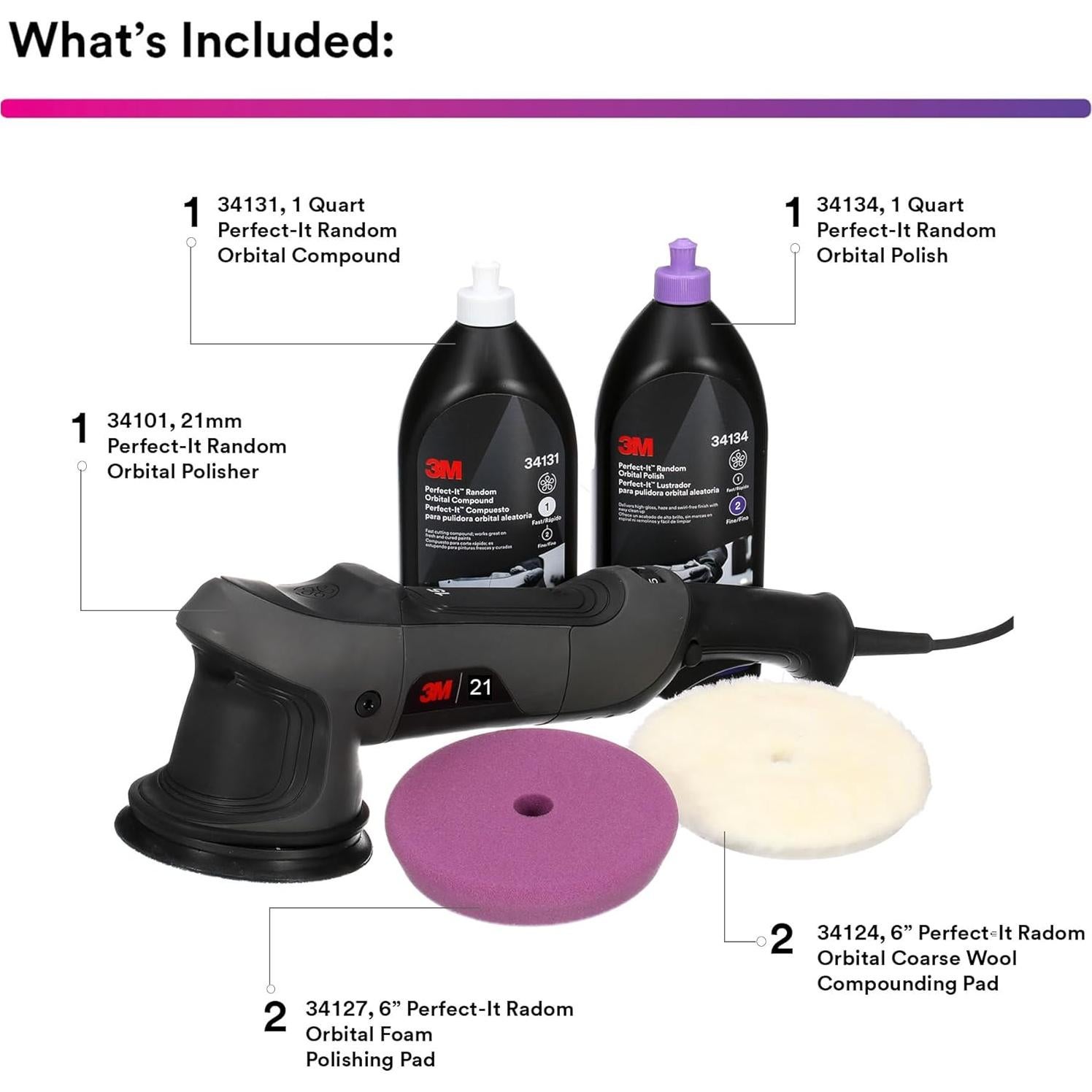 Pulidora Orbital 3M Perfect-It 21mm Automotriz 0,95L