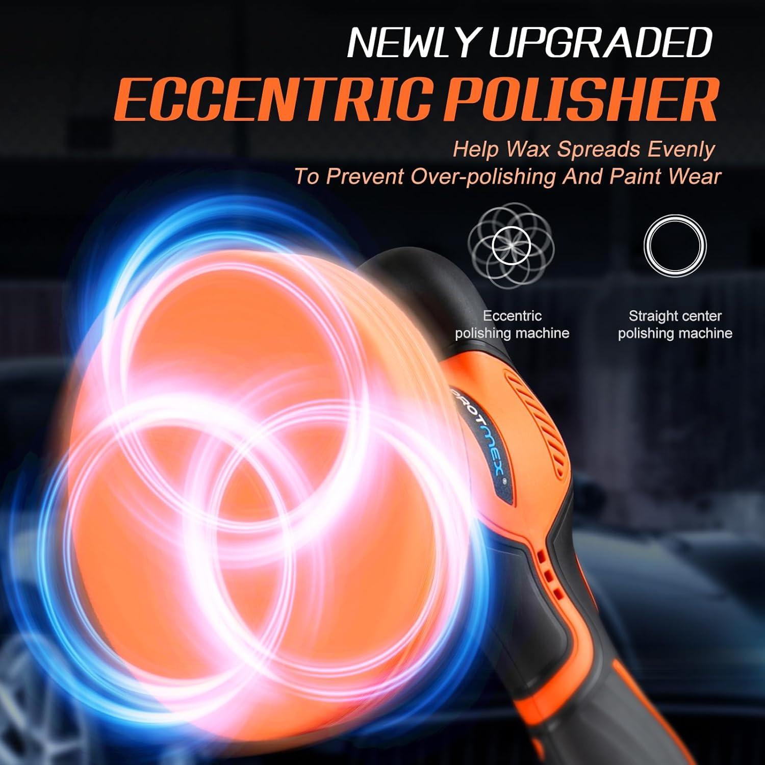 Pulidora de Coche Protmex 21V Inalámbrica con 2 Baterías