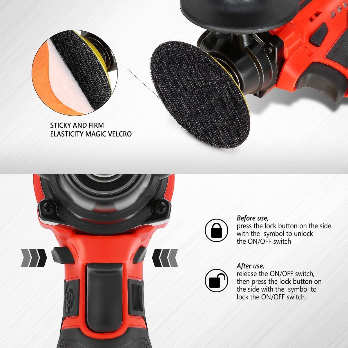 Pulidora Inalámbrica DNA 12V 2 Velocidades Color Rojo