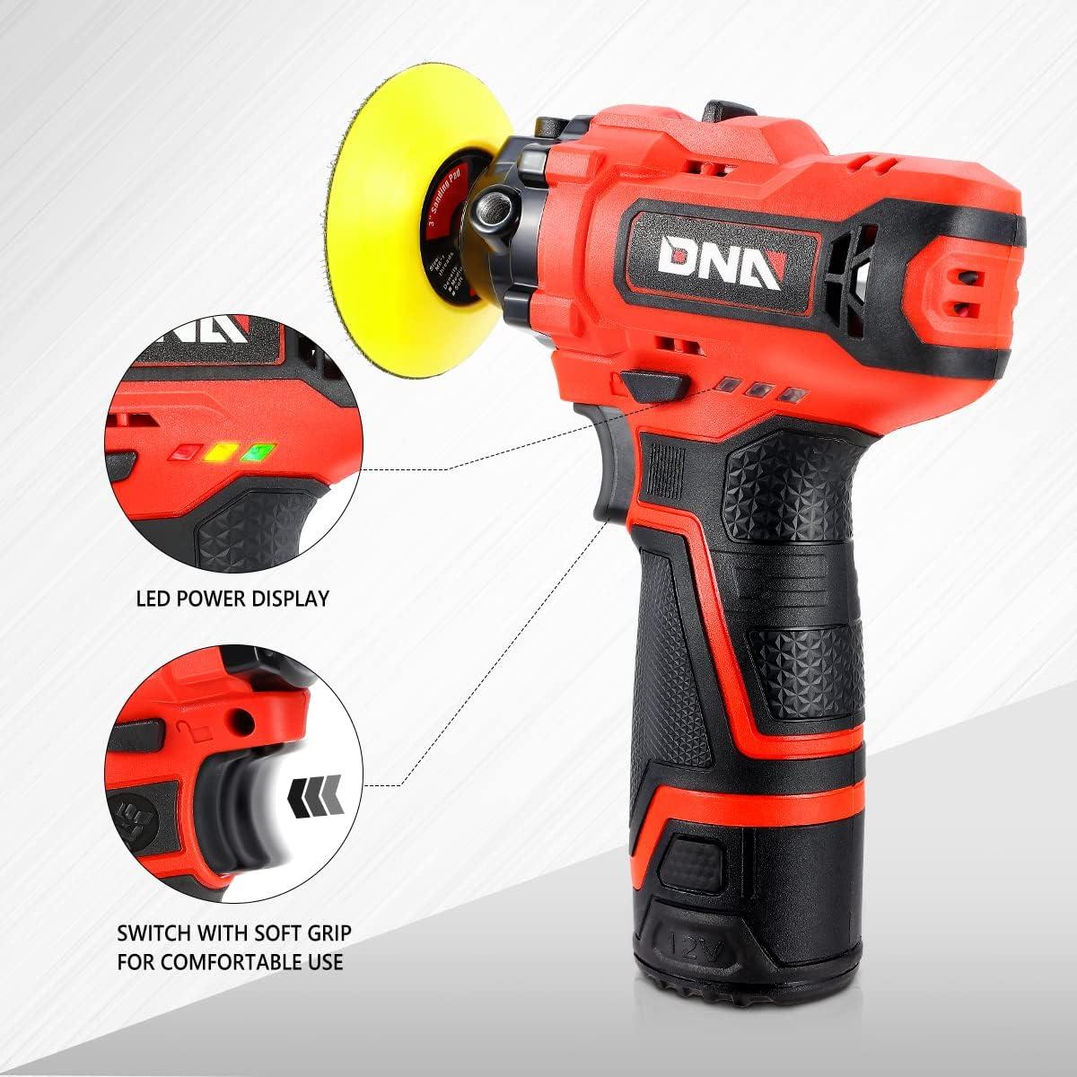 Pulidora Inalámbrica DNA 12V 2 Velocidades Color Rojo