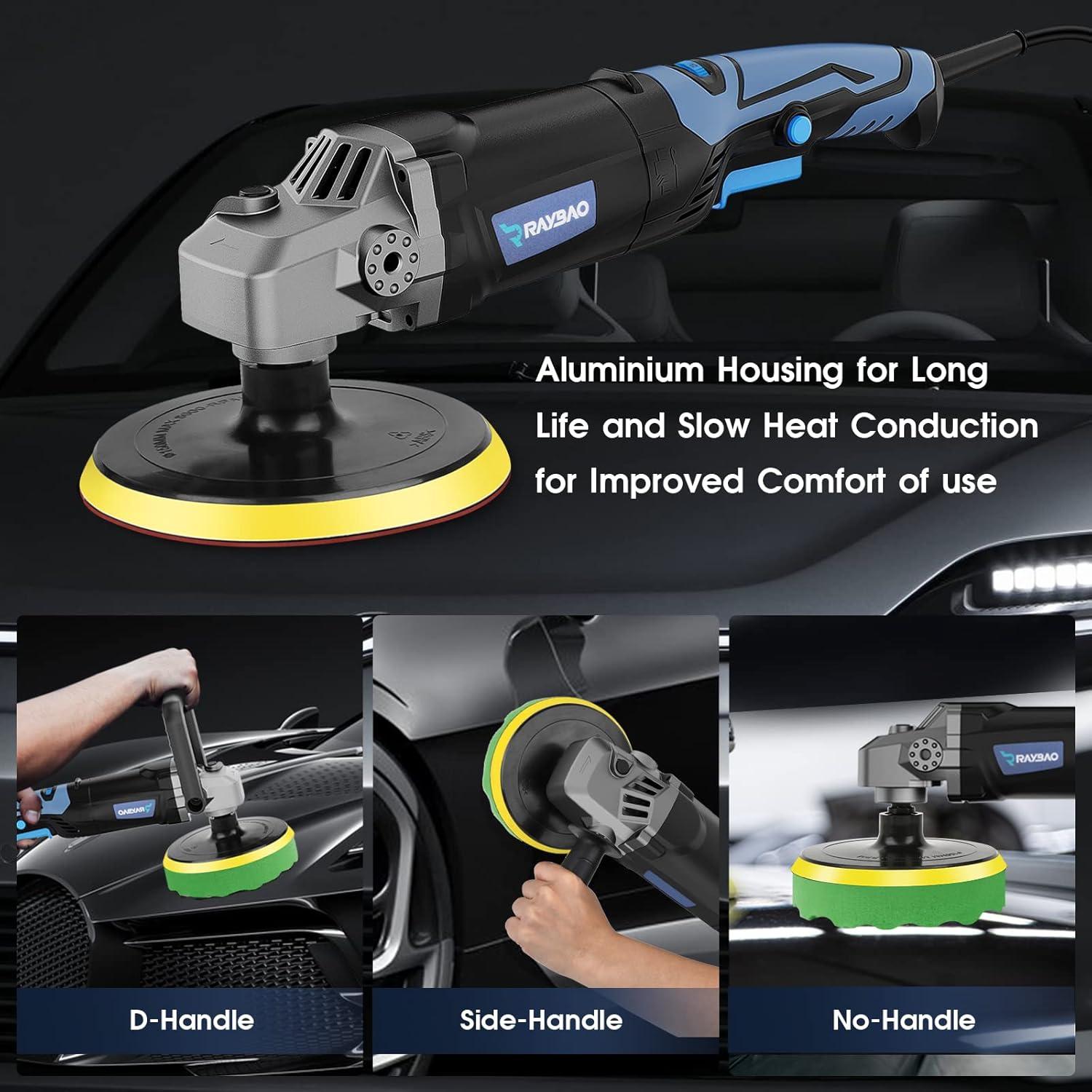 Pulidor RAYBAO 1200W Rotativo 6/7" Velocidad 1600-3500RPM