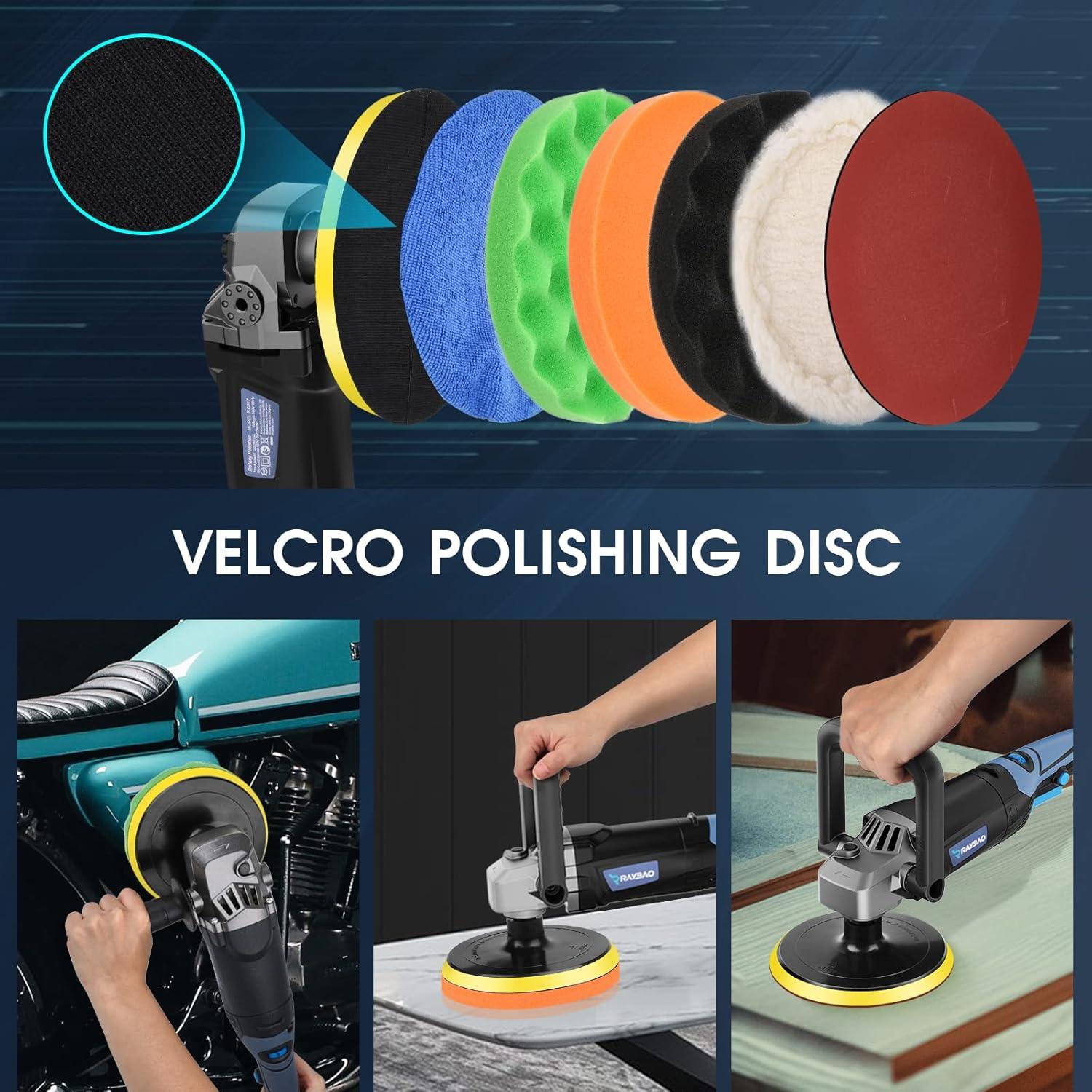 Pulidor RAYBAO 1200W Rotativo 6/7" Velocidad 1600-3500RPM