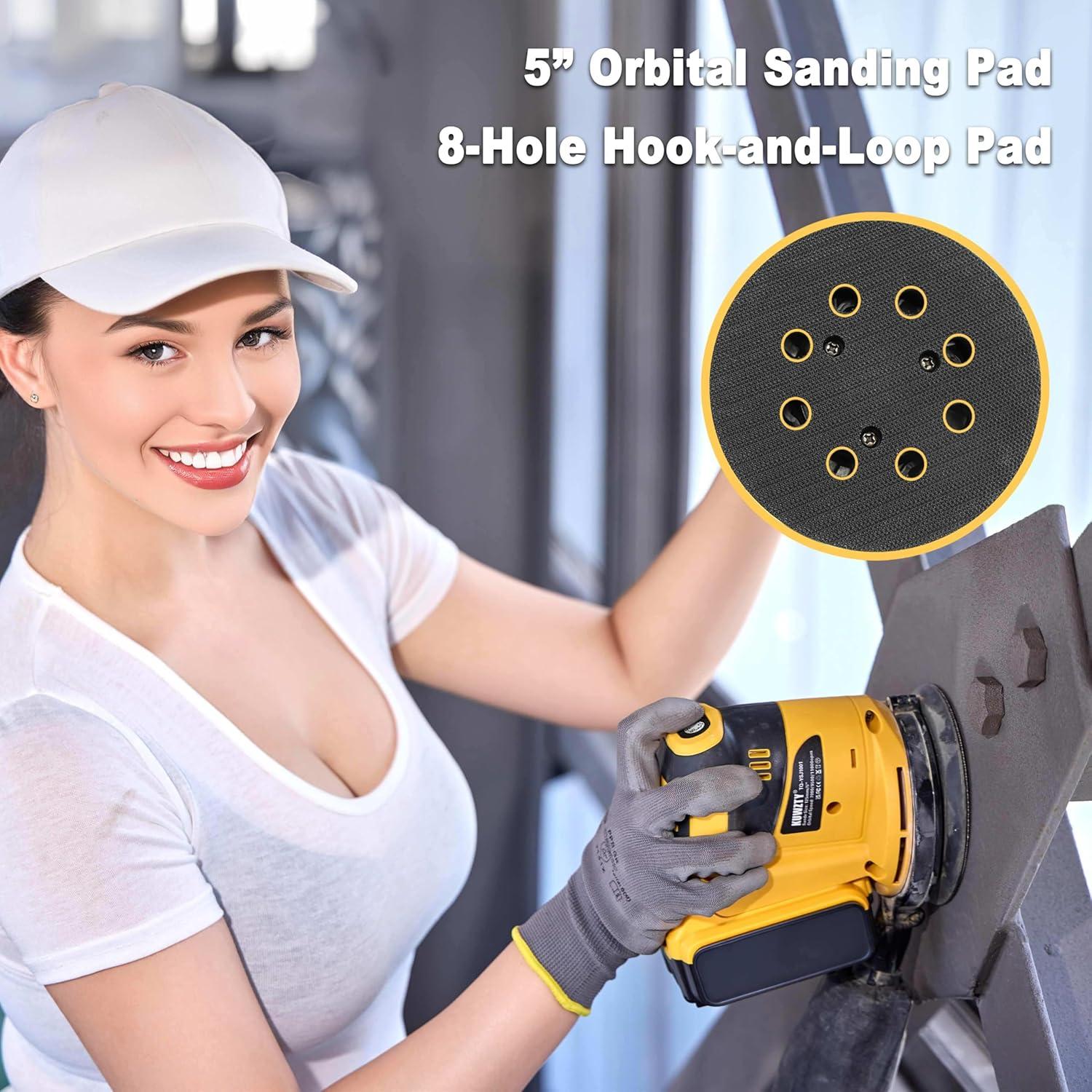 Lijadora Orbital KUWZTY 20V Sin Cable con Motor Sin Escobillas