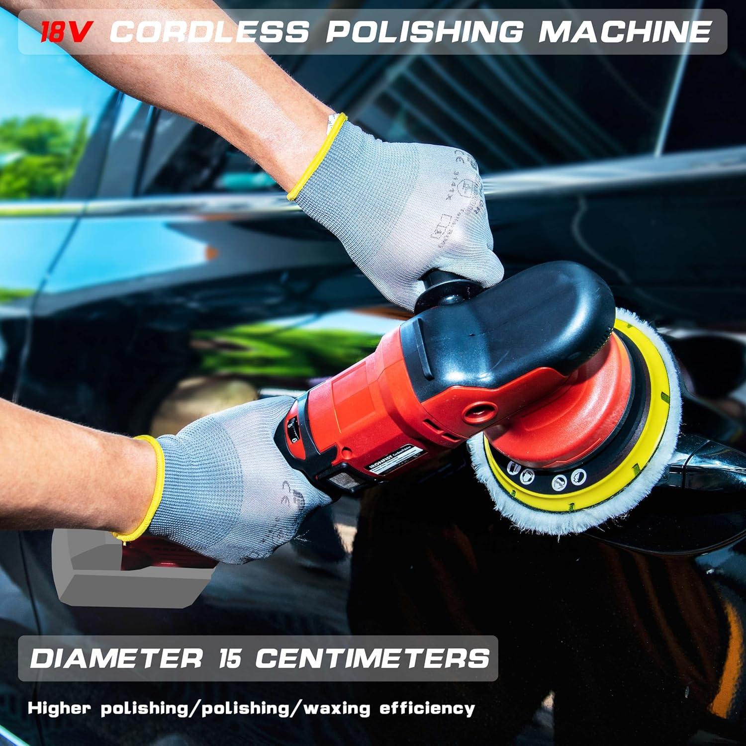 Pulidora Orbital Inalámbrica IRONFIST 6" 750-6800RPM