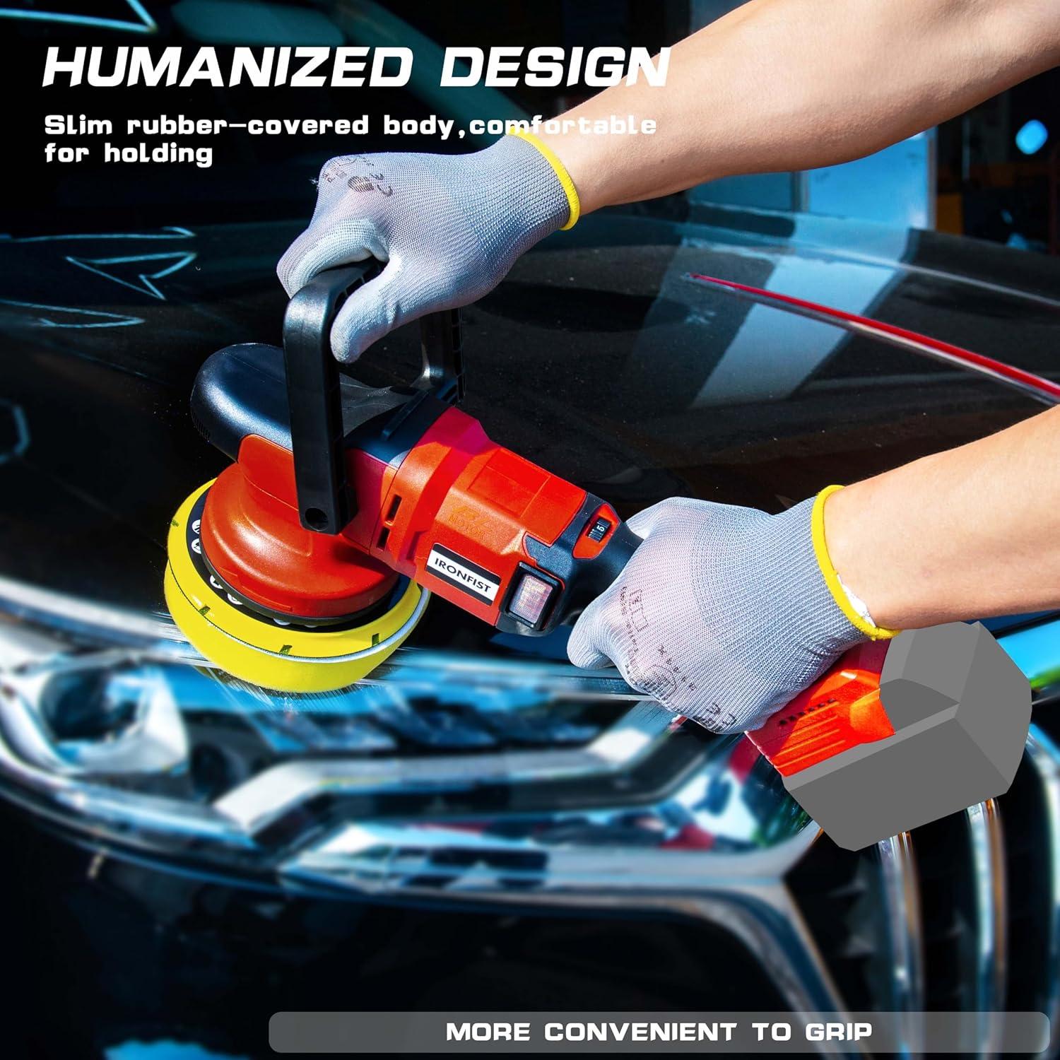 Pulidora Orbital Inalámbrica IRONFIST 6" 750-6800RPM