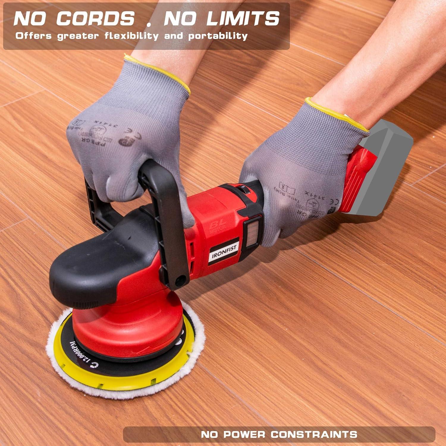 Pulidora Orbital Inalámbrica IRONFIST 6" 750-6800RPM