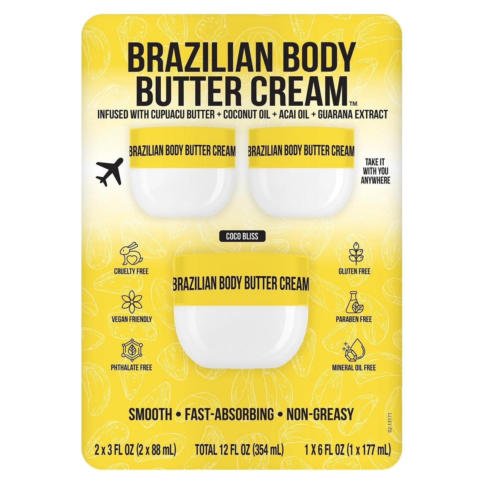 Crema Hidratante Corporal Brasileña 3-Pack - Cupuaçu 355 ml