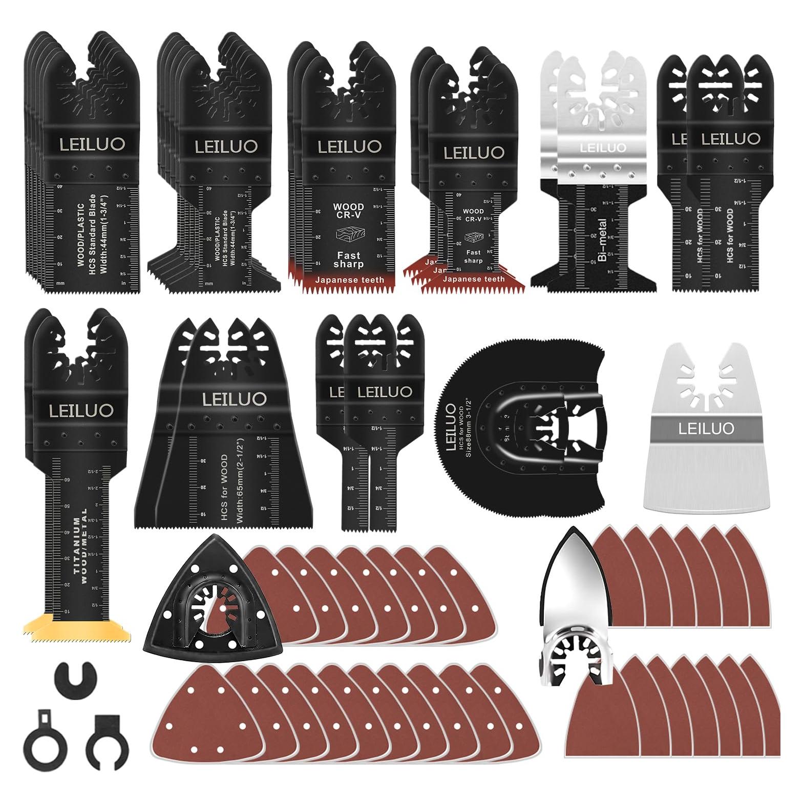 Kits de Cuchillas Oscilantes LEILUO 116 Pcs con Bolsa