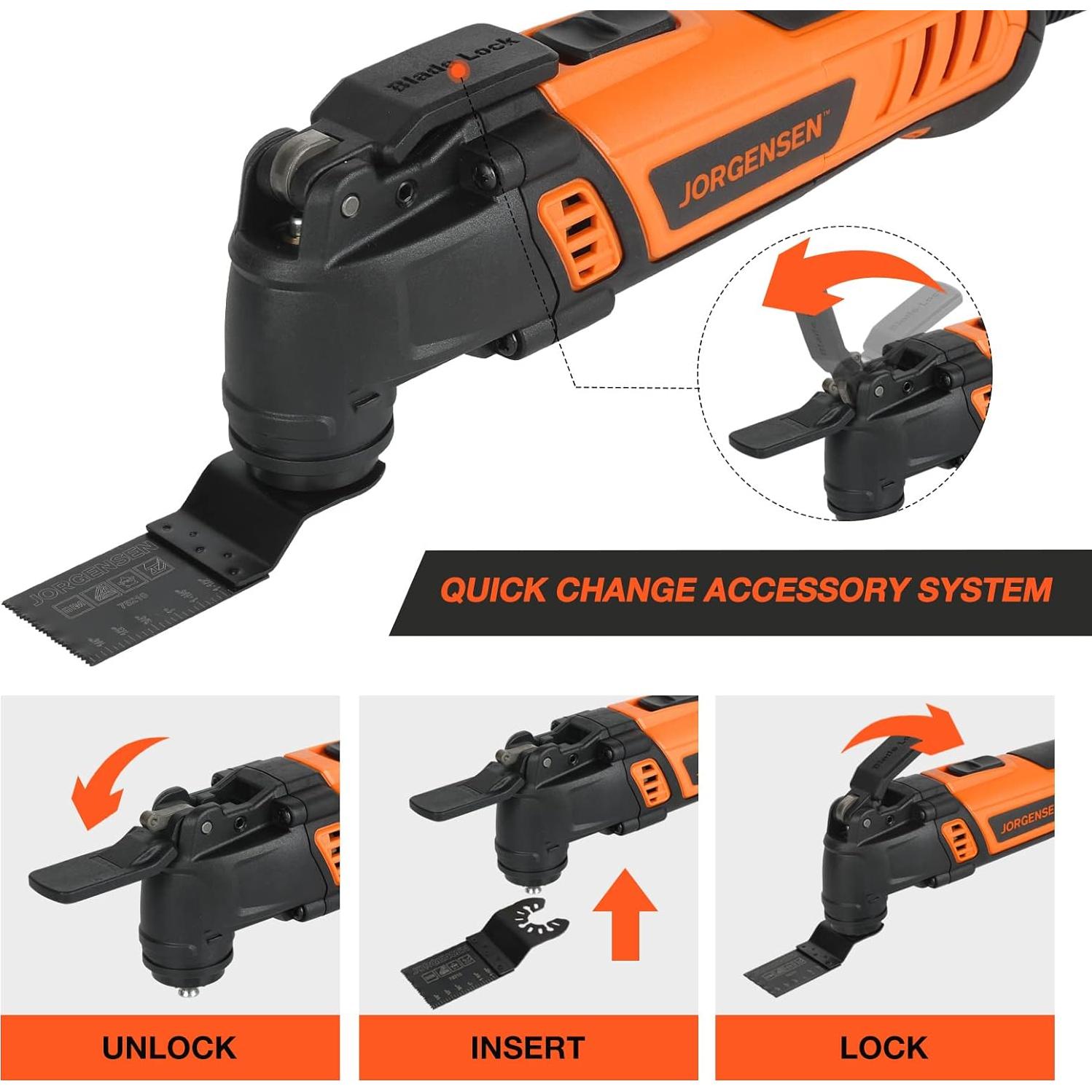 Multiherramienta Eléctrica JORGENSEN 7 Velocidades 16 Accesorios
