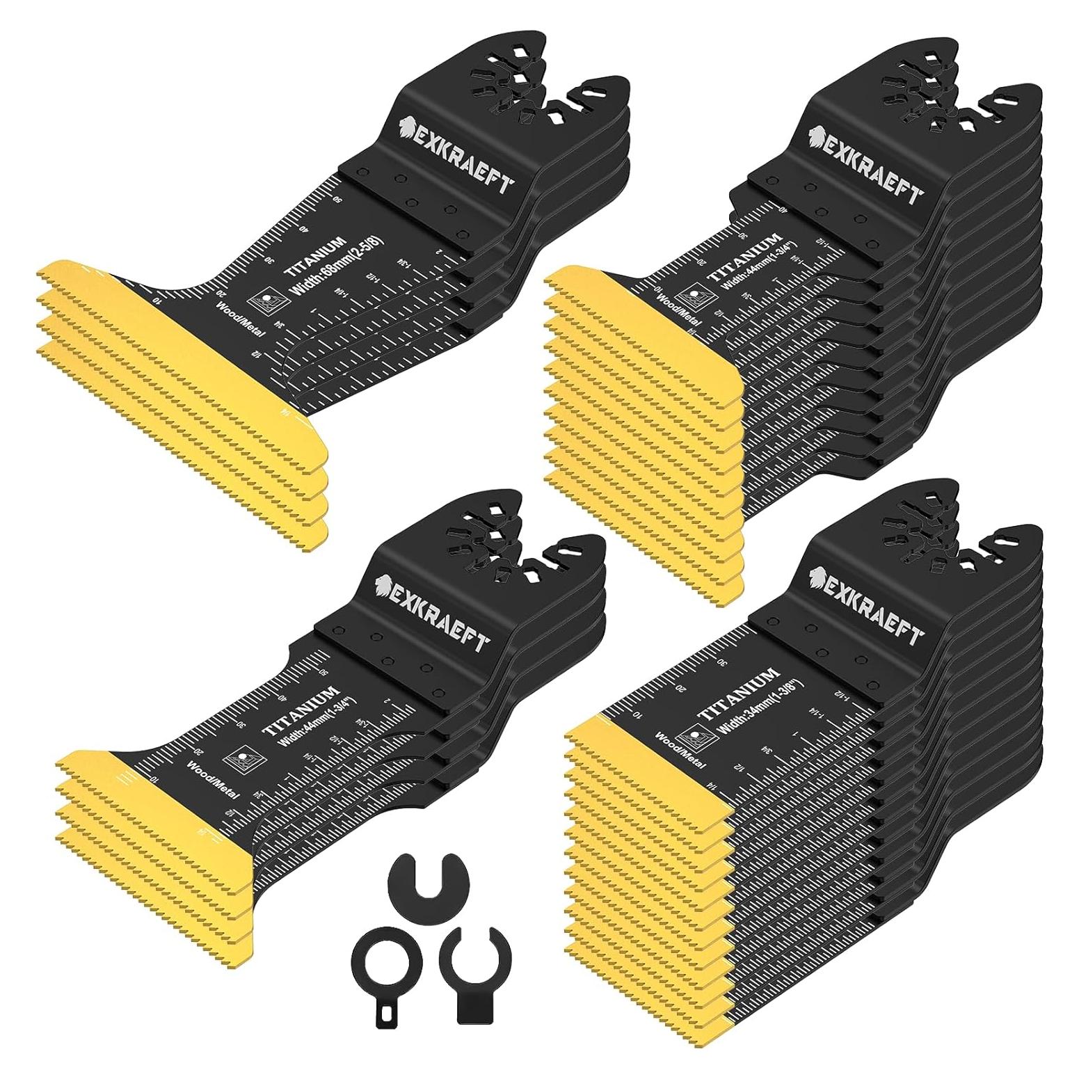 30 Hojas de Sierra Oscilante Titanio EXKRAEFT 3,4-6,8 cm
