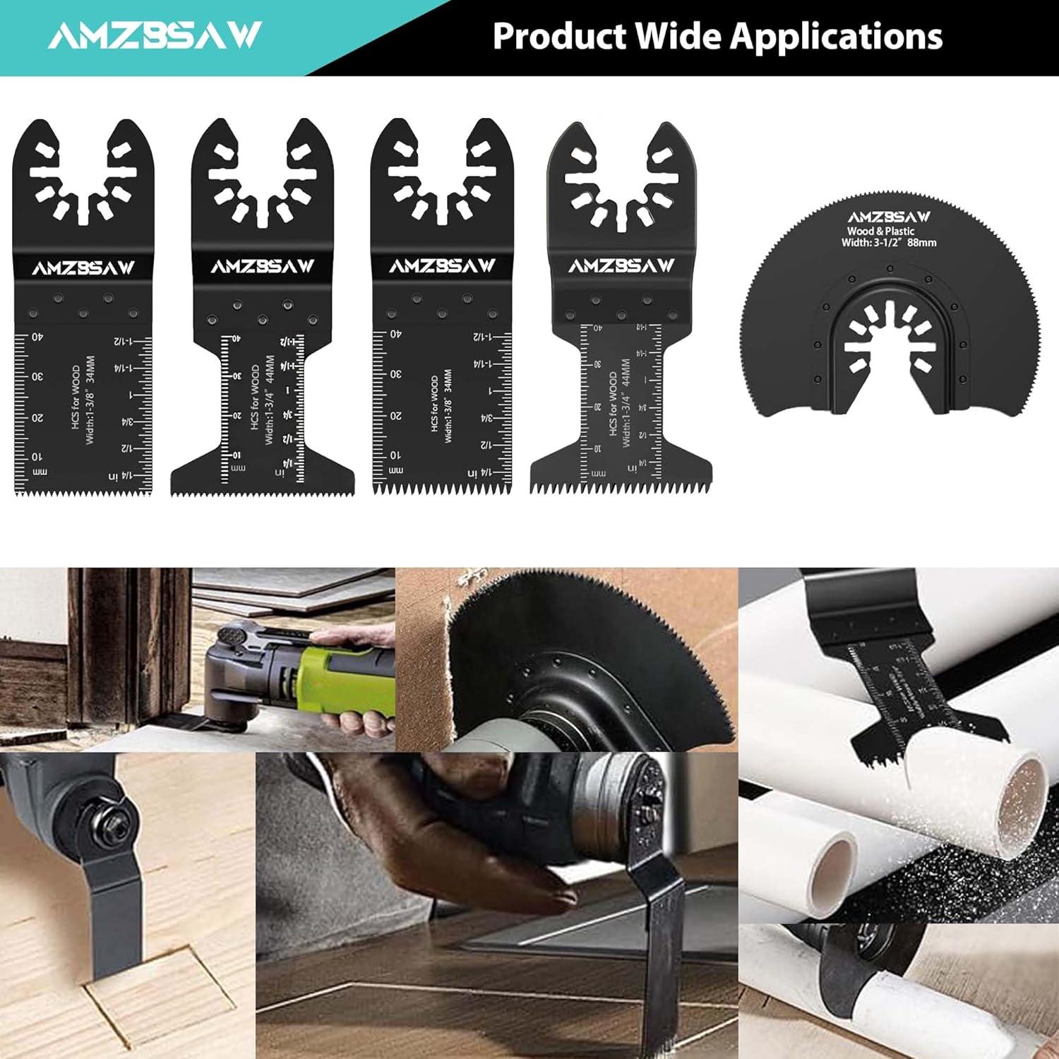 30 Piezas Hojas de Sierra Oscilante AMZBSAW para Madera y Metal