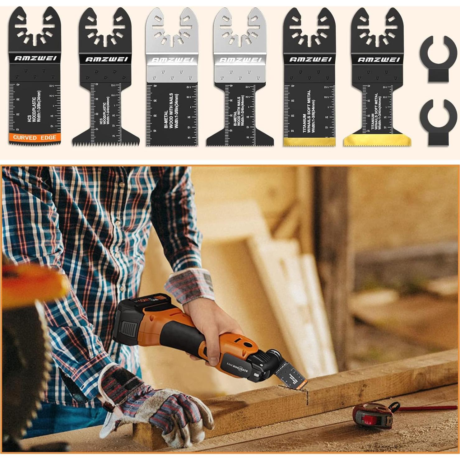 30 Cuchillas Multiherramienta AMZWEI Titanio Universal