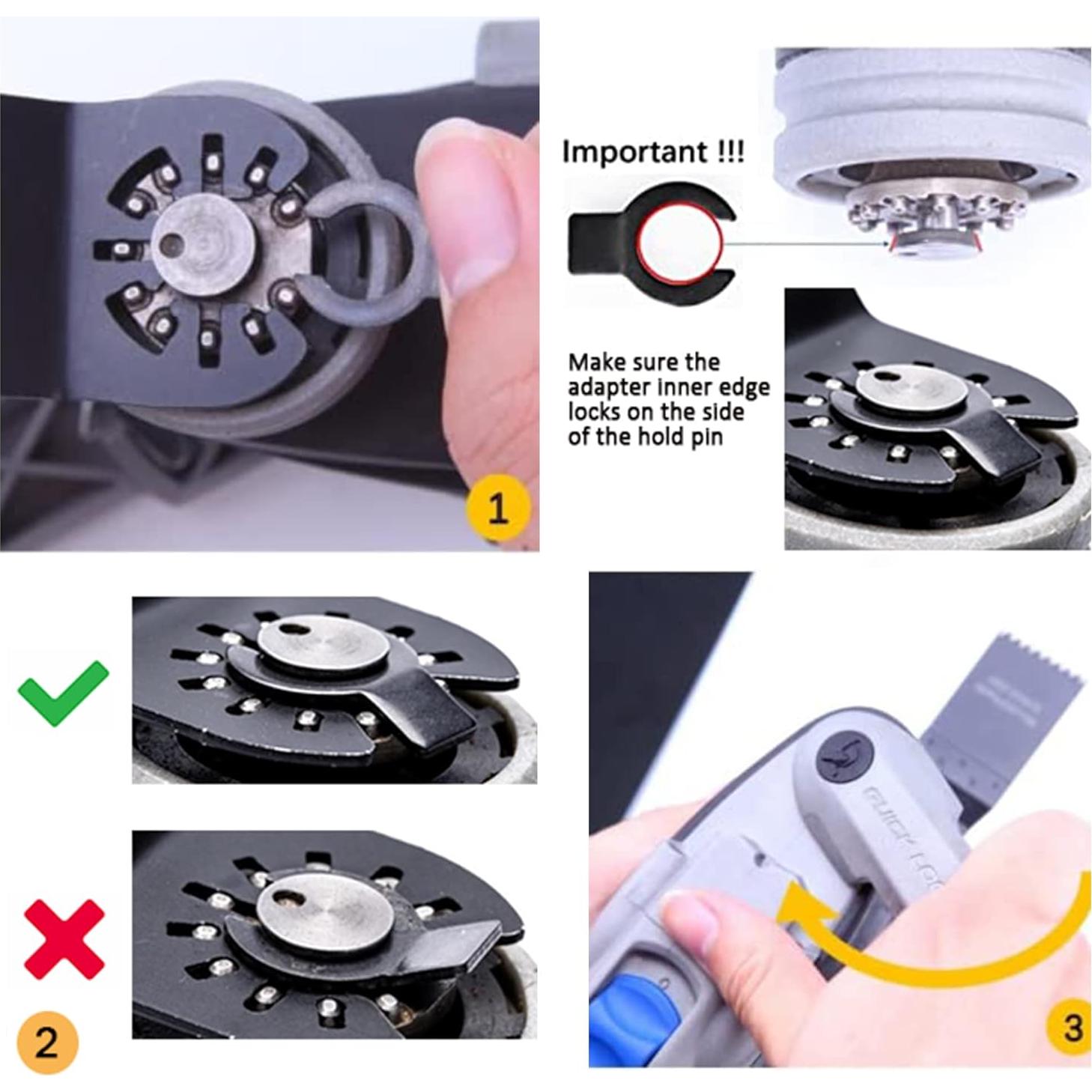 Hojas Oscilantes EZARC Carburo Alta Resistencia 3 Piezas