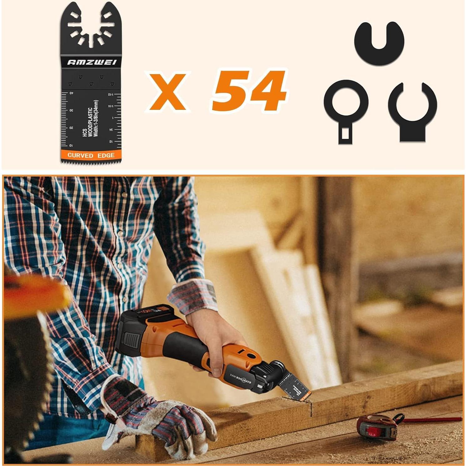 Kit 54 Piezas Cuchillas Oscilantes AMZWEI Universal