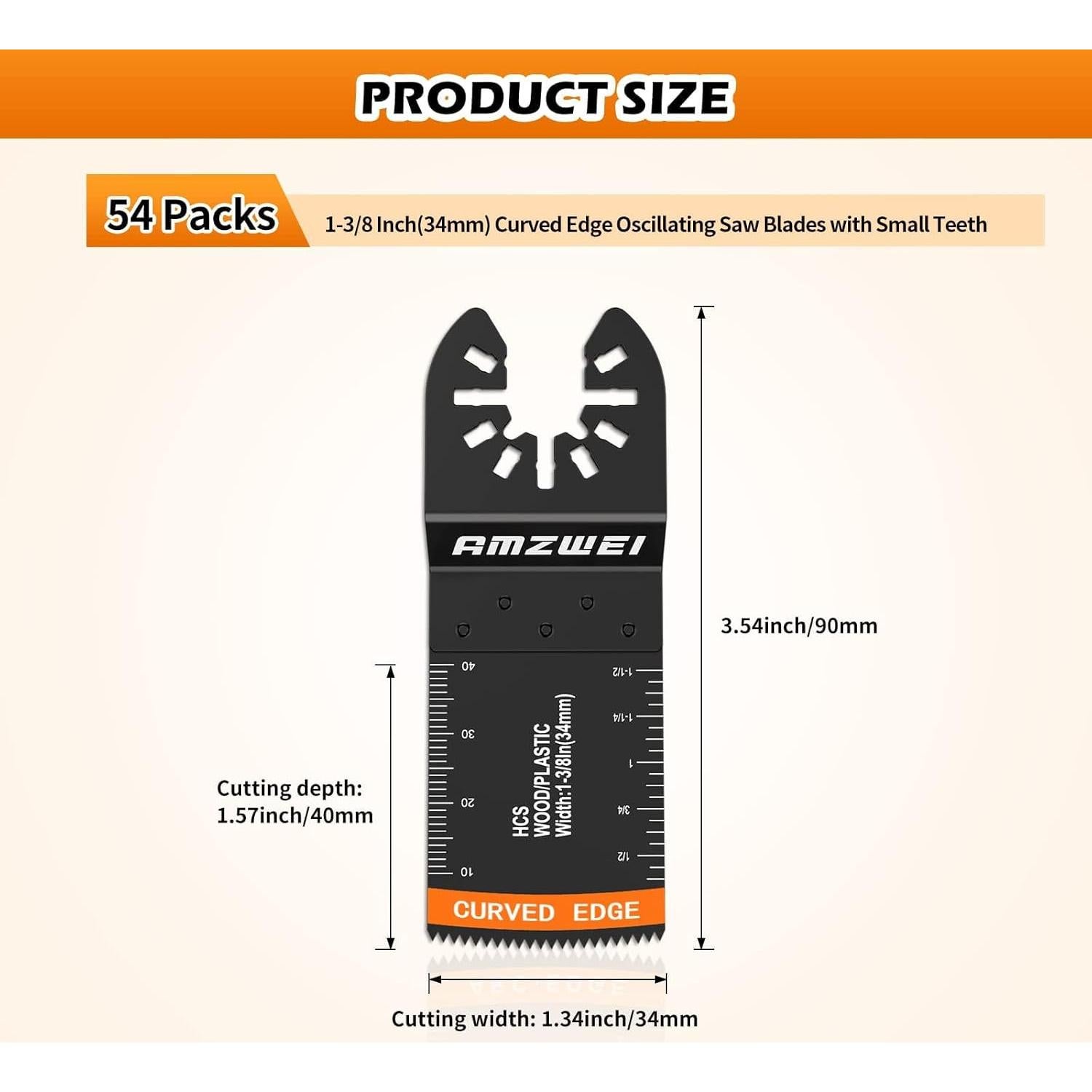 Kit 54 Piezas Cuchillas Oscilantes AMZWEI Universal
