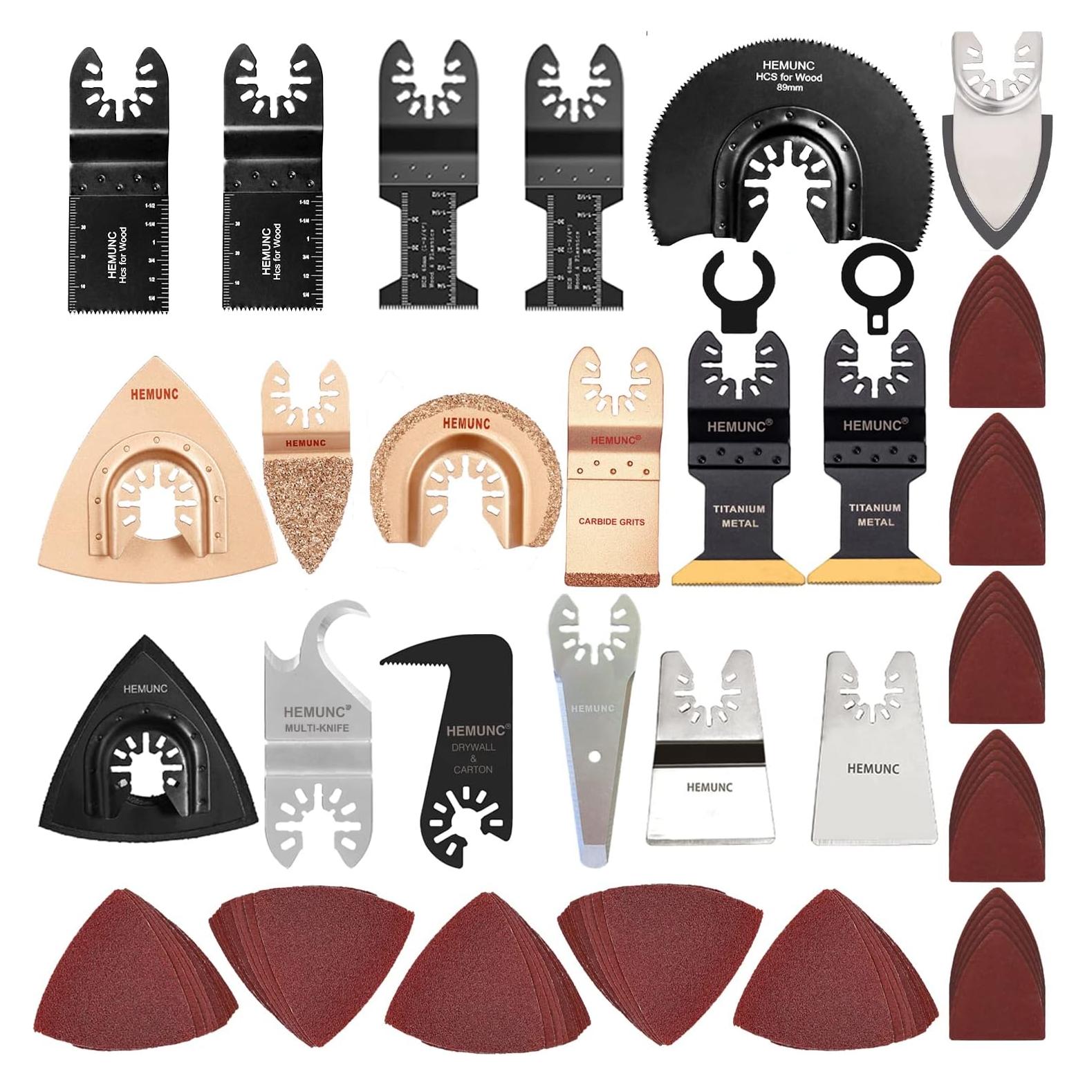 Kit de 118 Accesorios para Herramientas Oscilantes HEMUNC