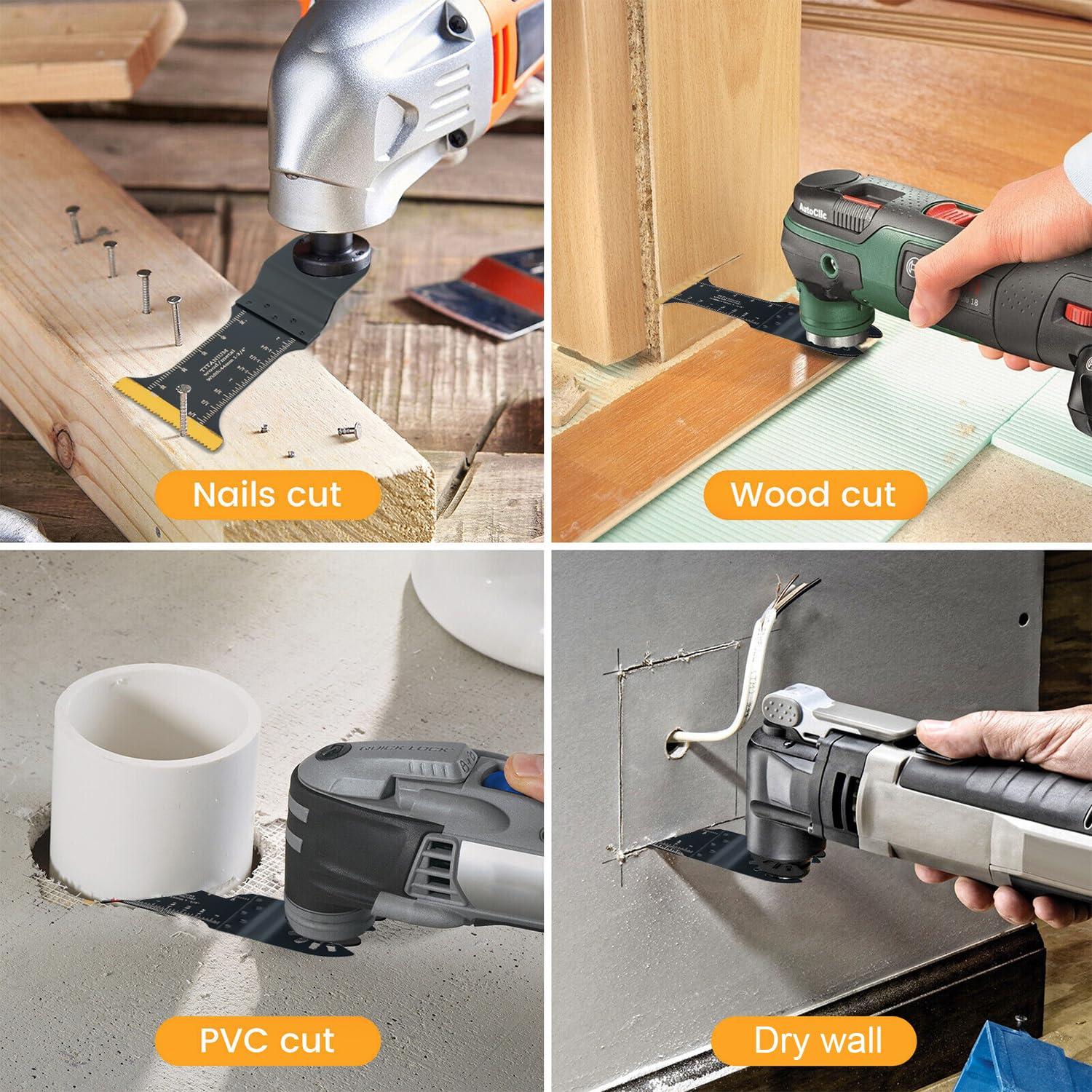 17 PCS Cuchillas Oscilantes Titanio HIDOTOL para Cortar