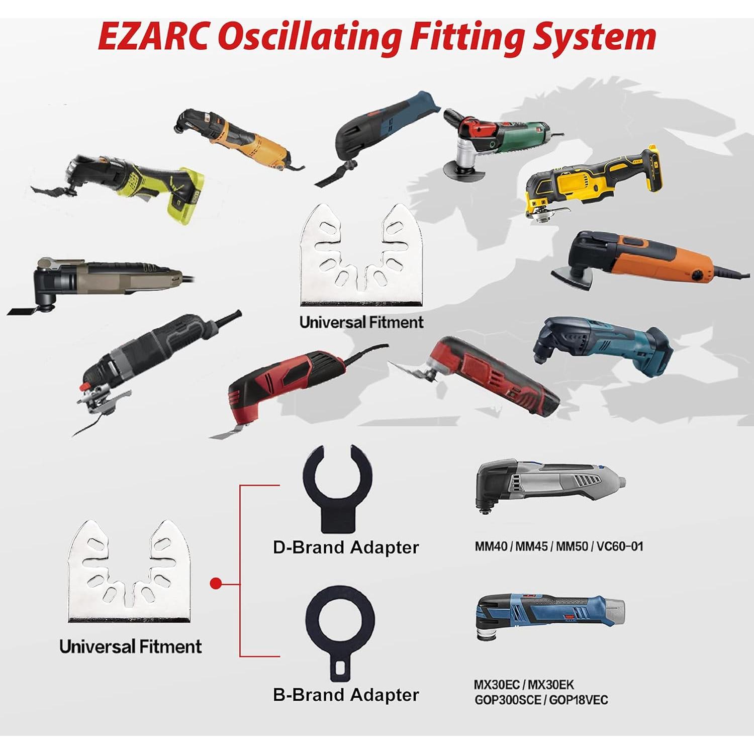 Juego de Hojas Oscilantes EZARC 4 Piezas para Corte de Mortero