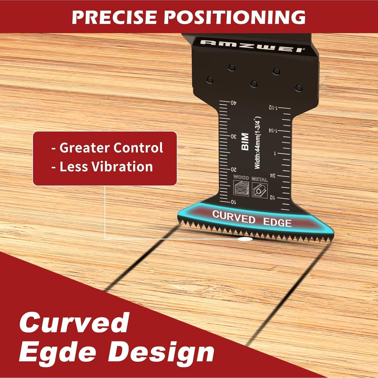 30 Cuchillas Bi-Metal AMZWEI para Multiherramienta 3 Tipos