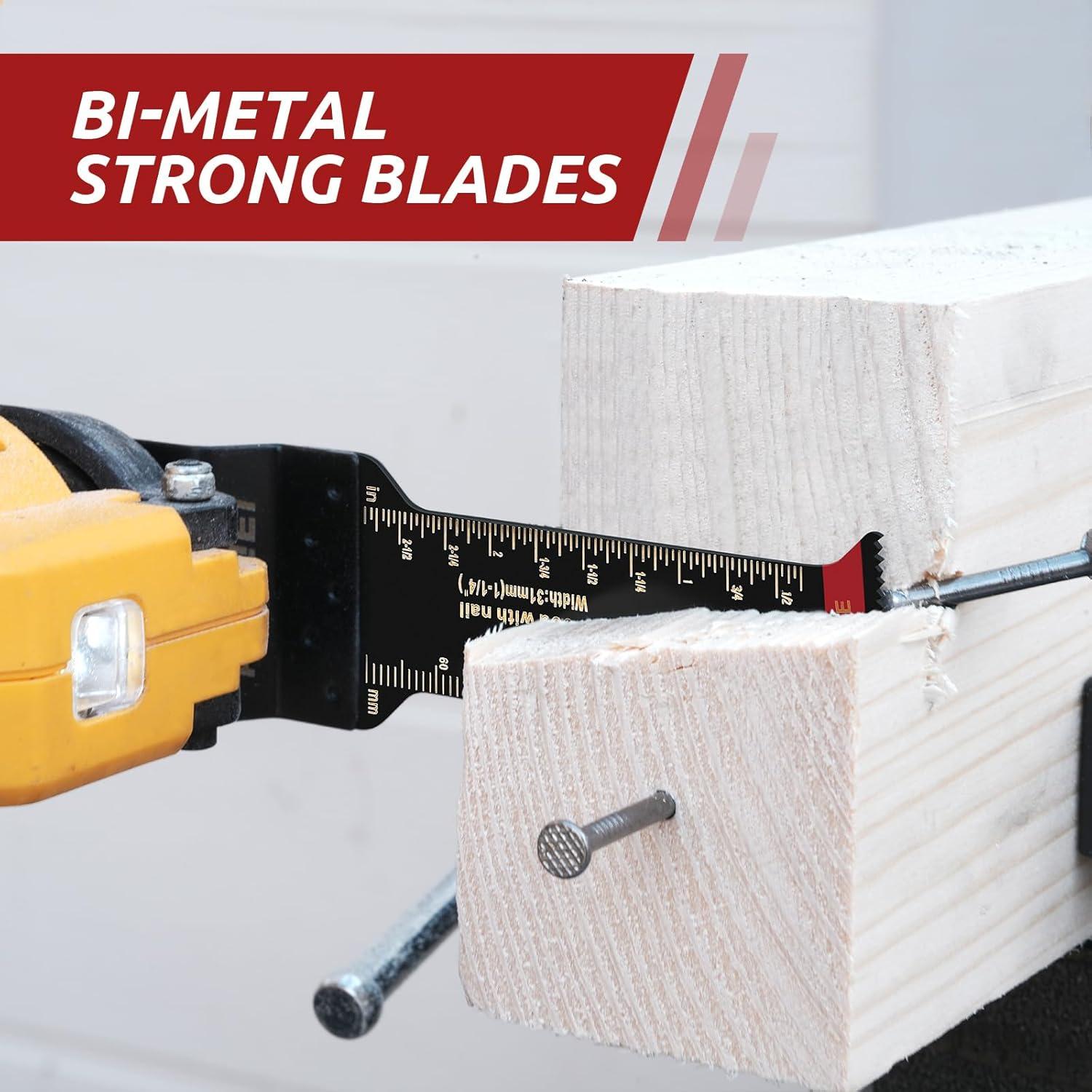 30 Cuchillas Bi-Metal AMZWEI para Multiherramienta 3 Tipos