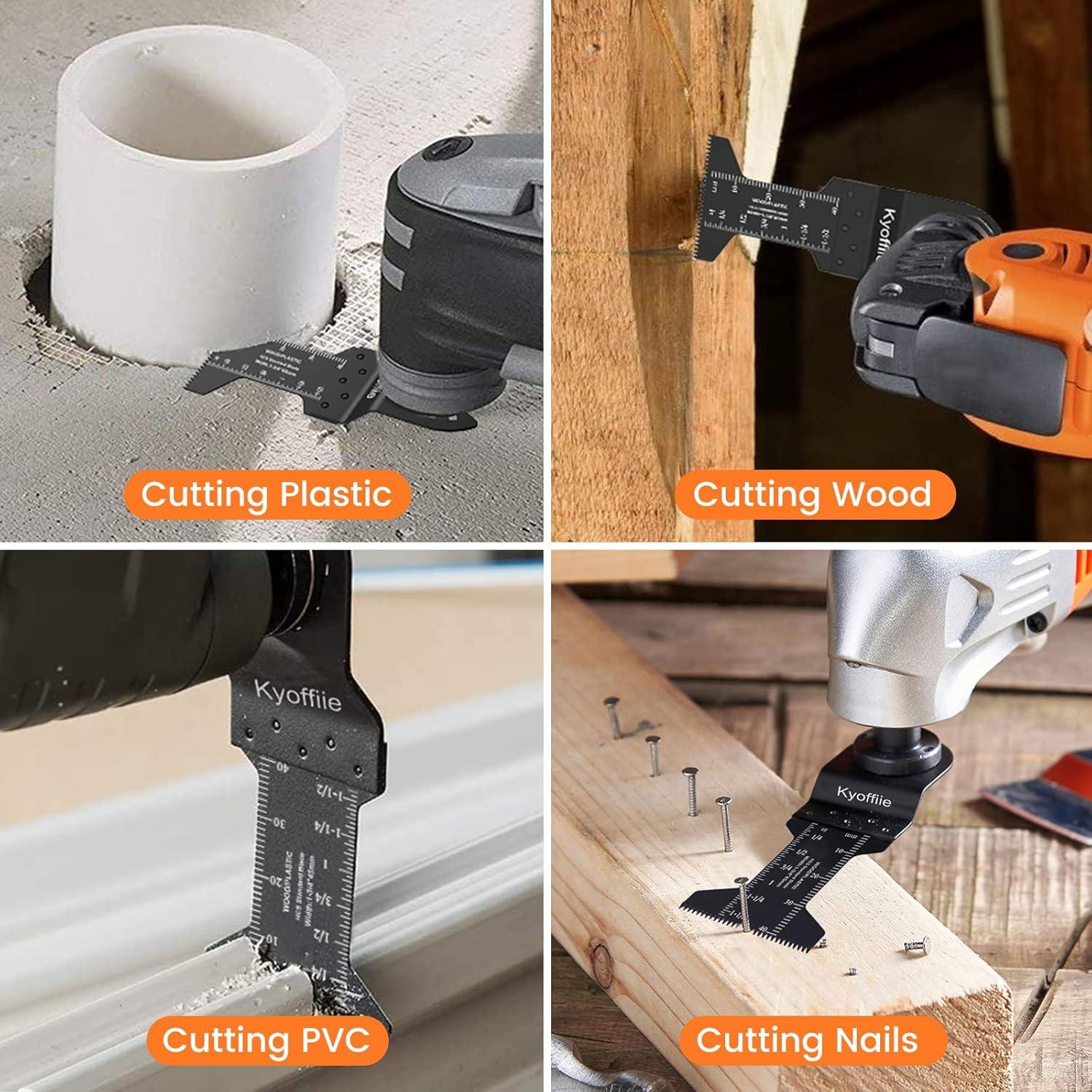 100 Piezas Cuchillas Oscilantes Kyoffiie 4,45 cm Madera Plástico