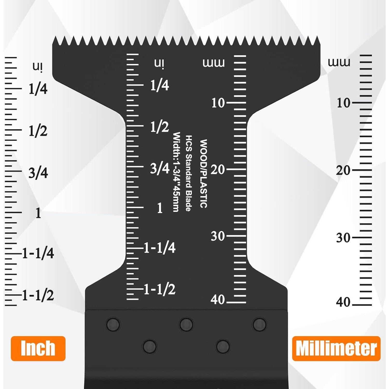 100 Piezas Cuchillas Oscilantes Kyoffiie 4,45 cm Madera Plástico