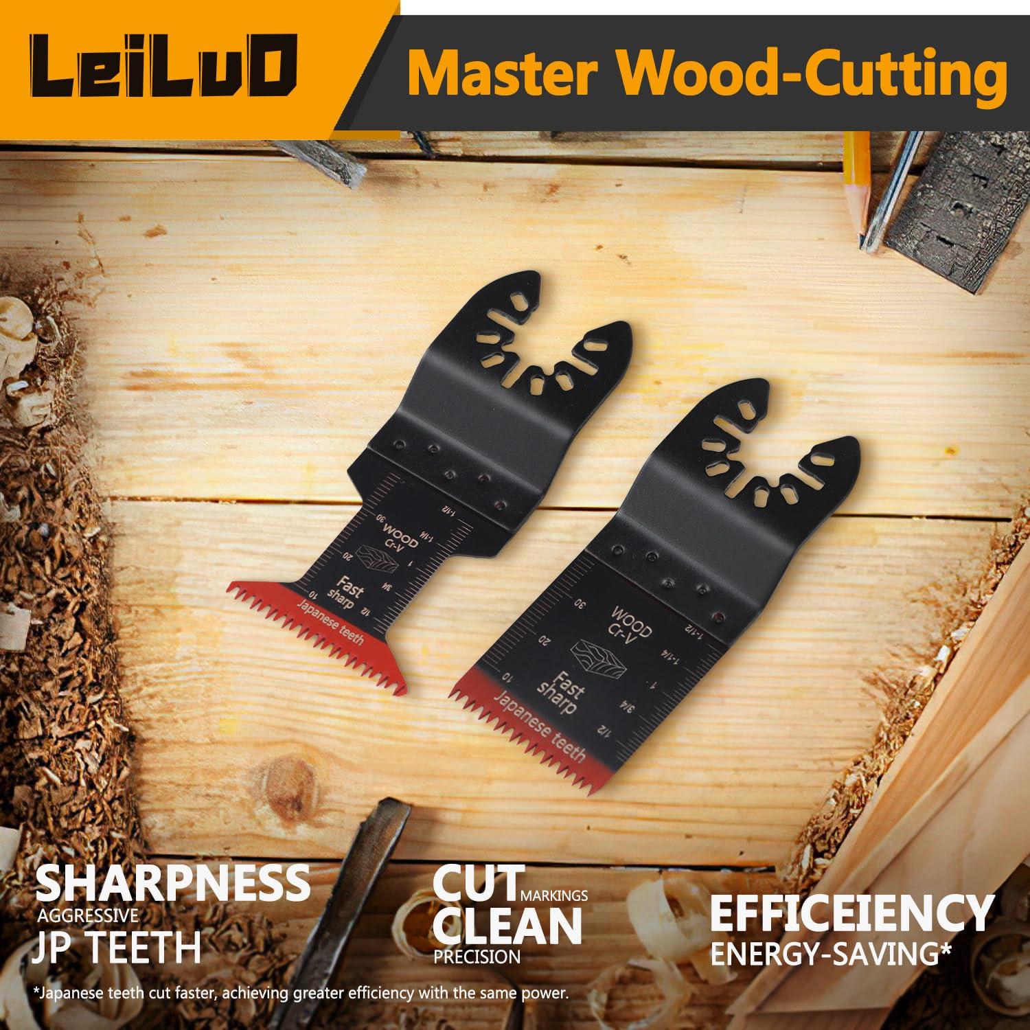 Cuchillas Oscilantes LEILUO 50 Pcs Dientes Japoneses CRV