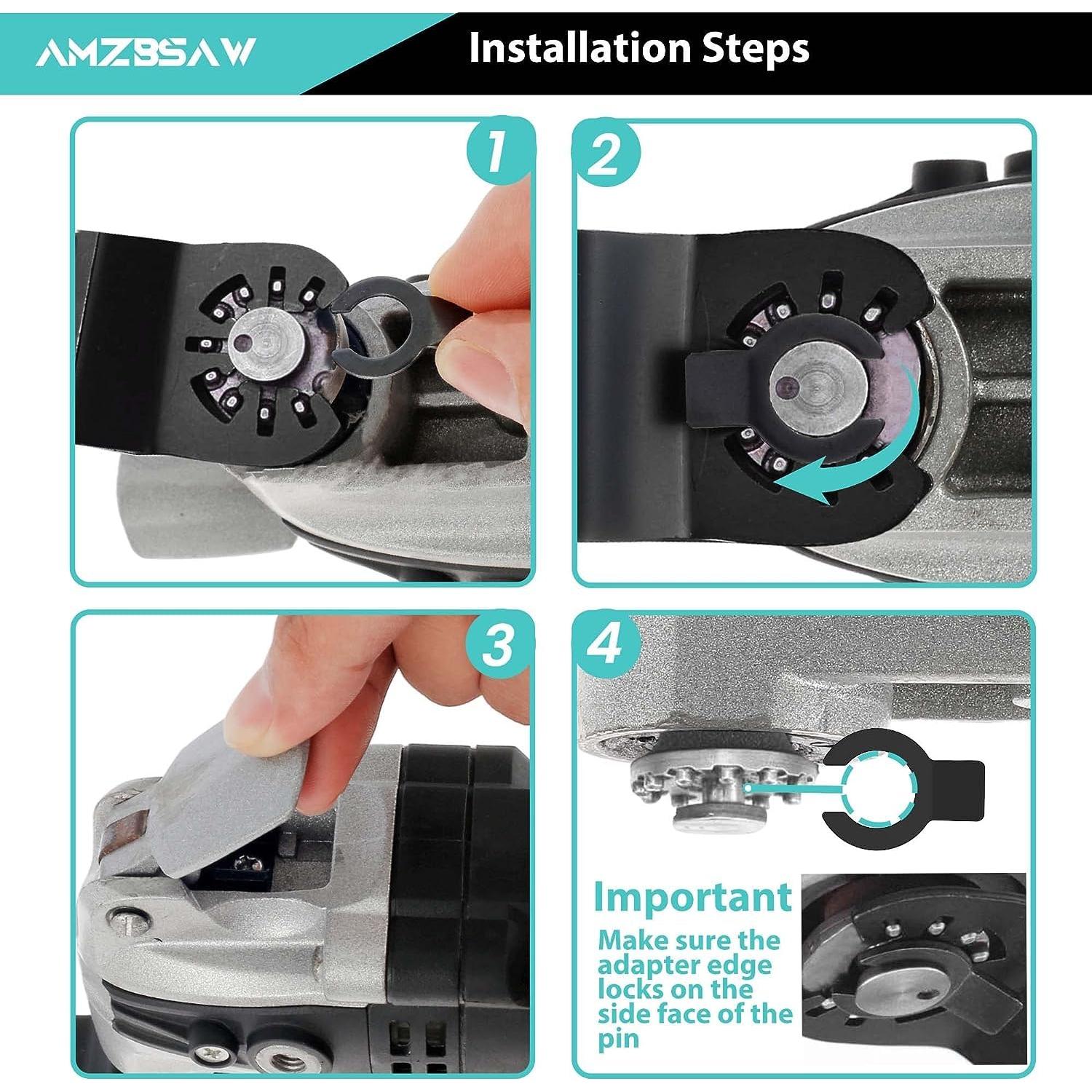 18 Piezas Cuchillas Oscilantes Titanio AMZBSAW para Metal